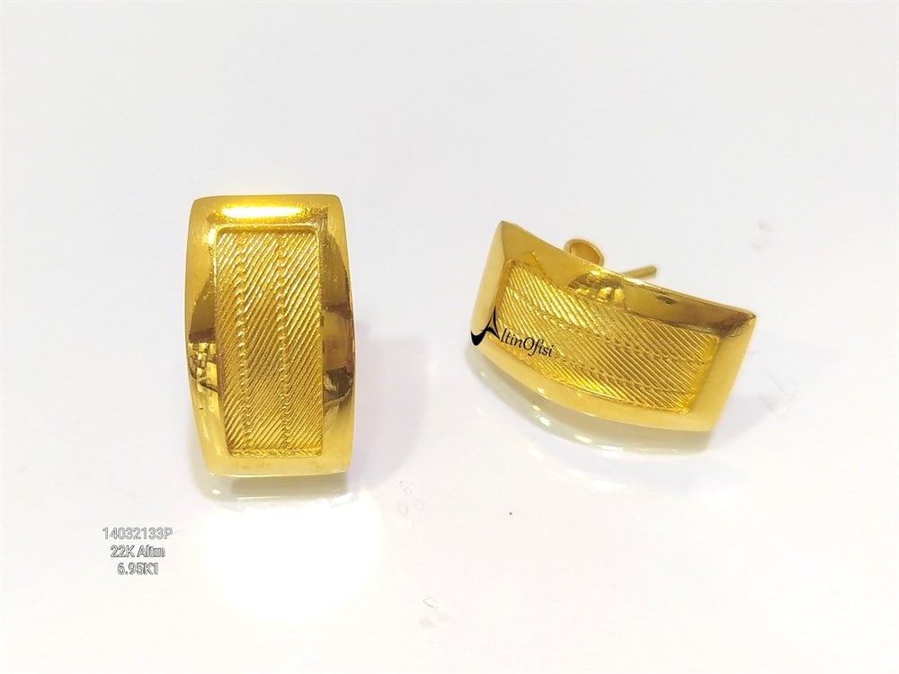 Trabzon Hasırı Küpe  22 Ayar Altın