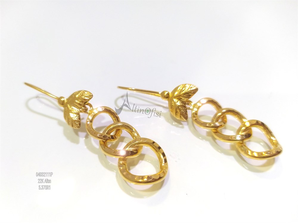 Uzay Yolu Küpe  22 Ayar Altın