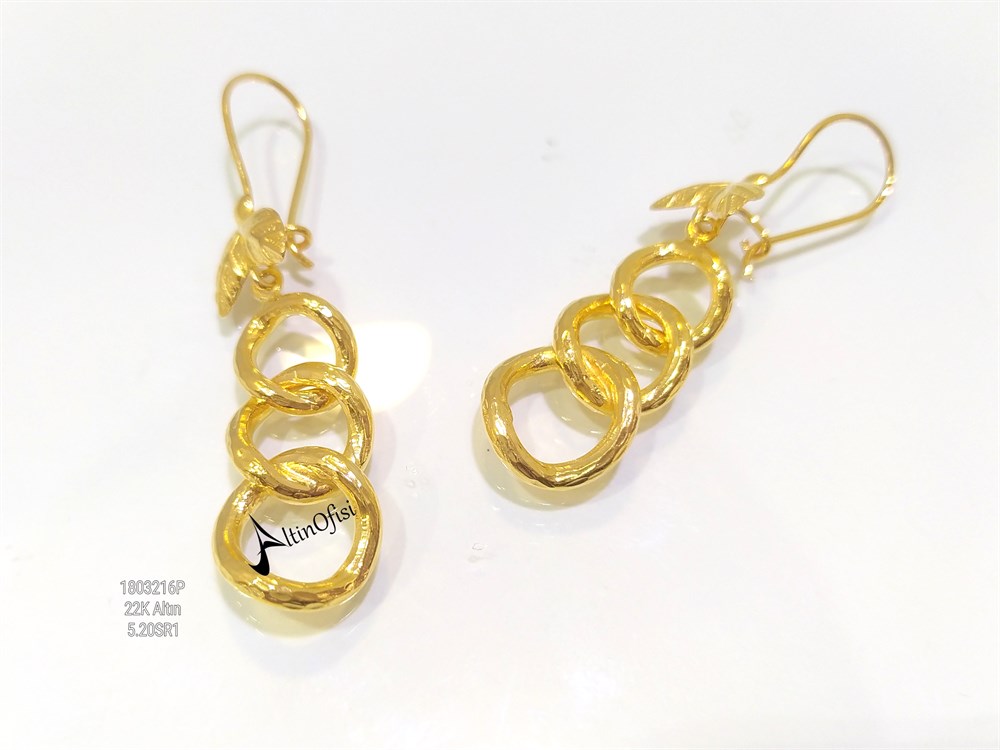 Uzay Yolu Küpe  22 Ayar Altın