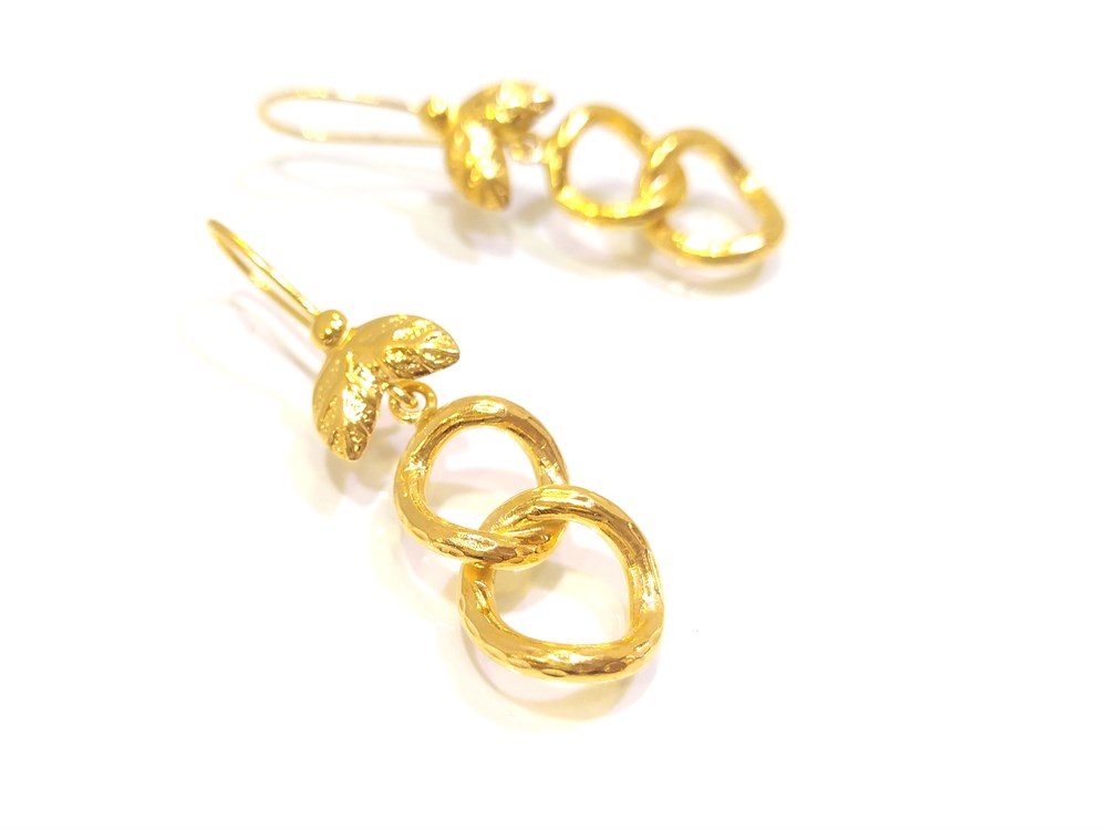 Uzay Yolu Küpe  22 Ayar Altın