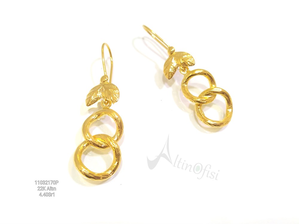 Uzay Yolu Küpe  22 Ayar Altın