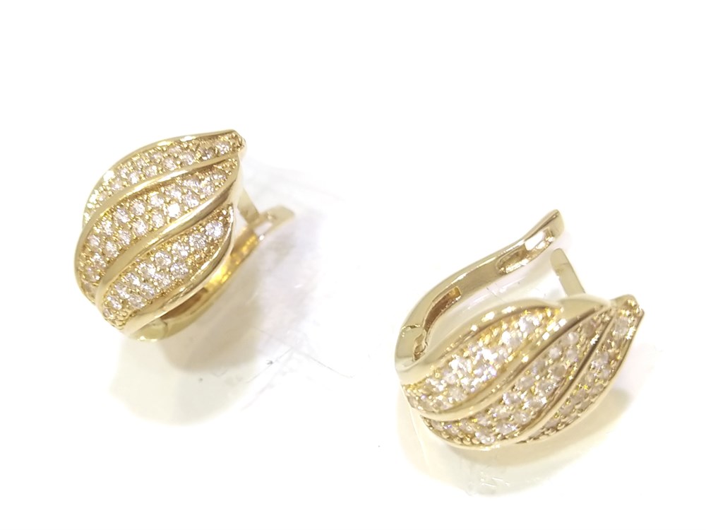 Yaprak Küpe  14 Ayar Altın