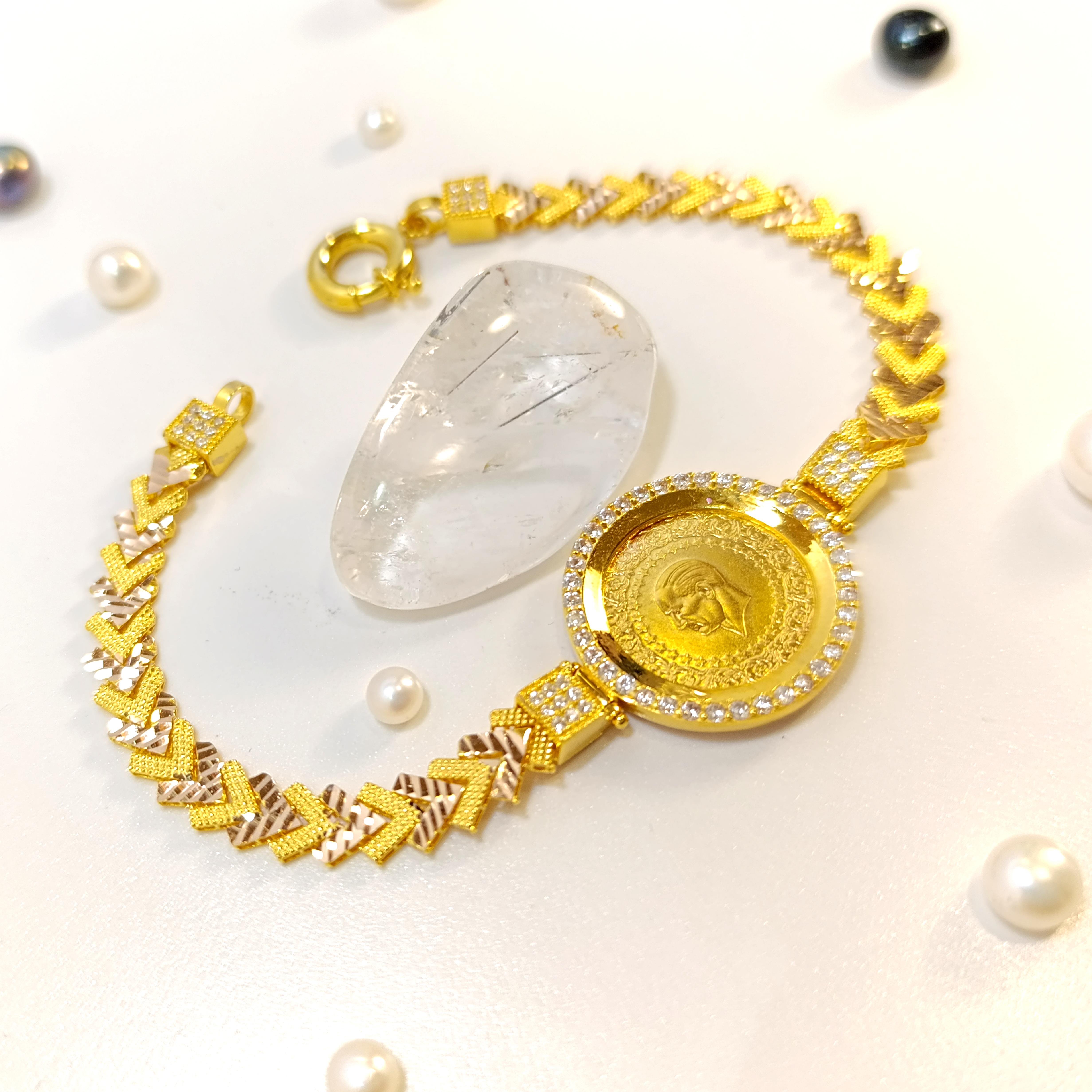 Çeyrekli Altınlı Bileklik Altın HD VİDEOLU