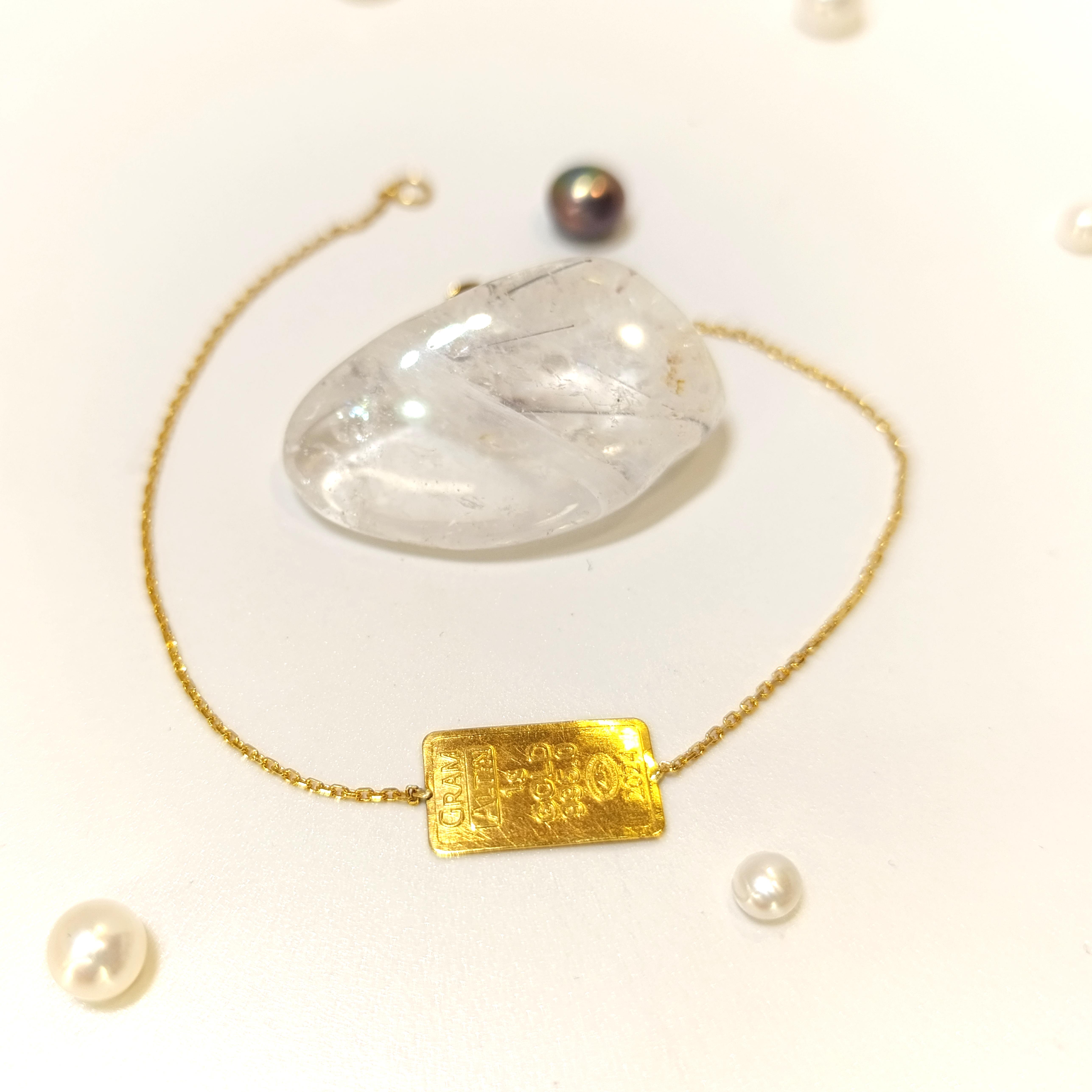 1gr 24K Altınlı  Bileklik Altın Zincir 14 Ayar HD VİDEOLU 