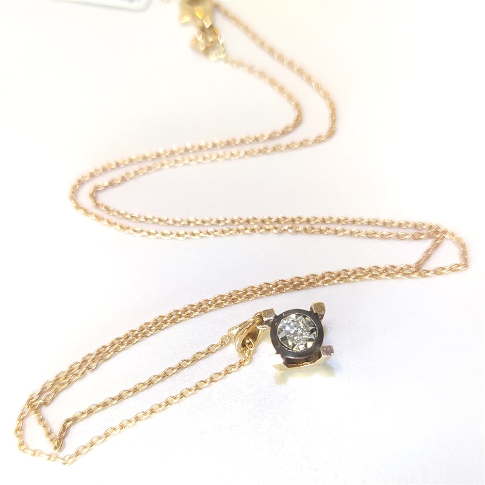 Elmas Tek Taş Kolye