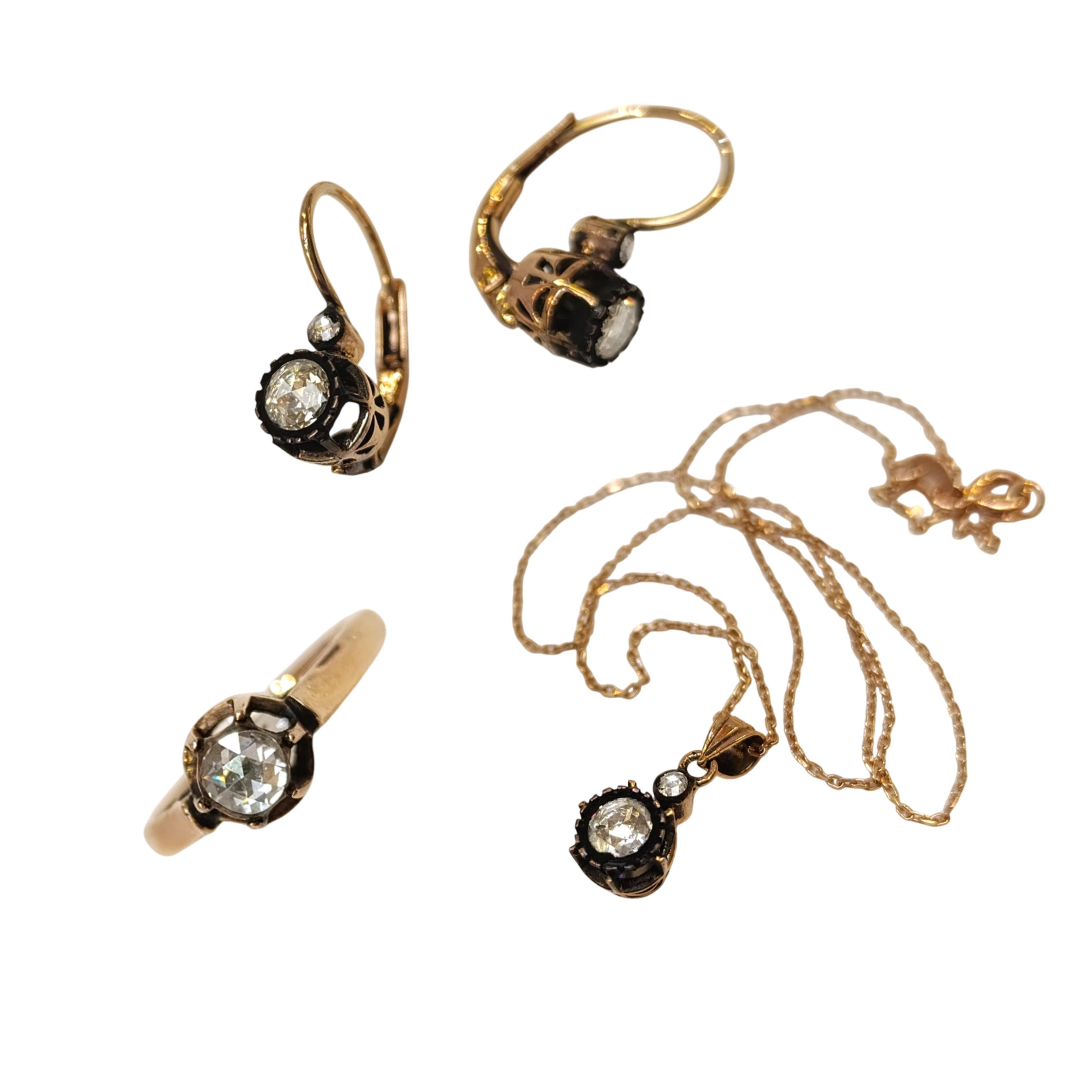 Elmas Tek Taş Set Takım 8 Ayar Altın HD Vİdeolu