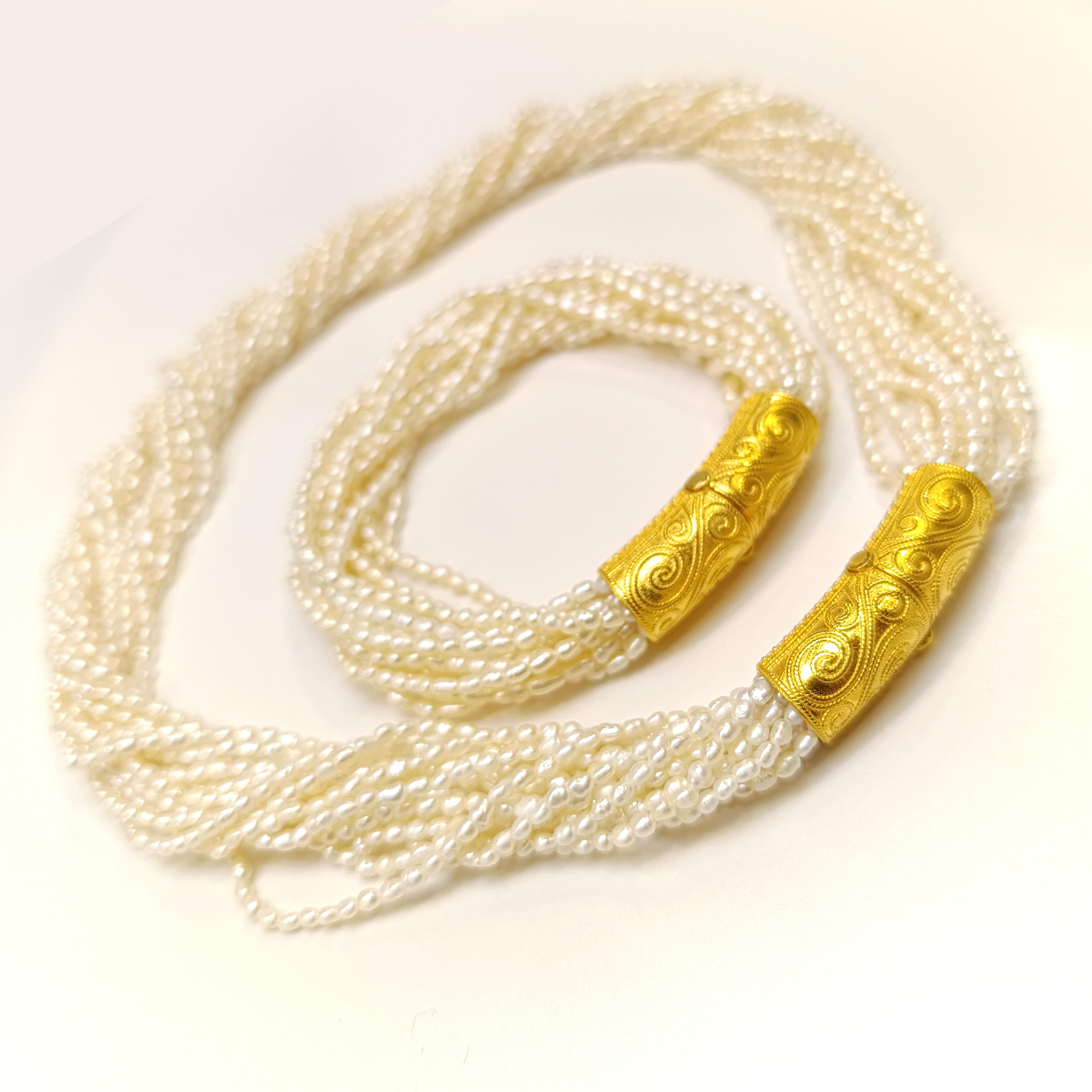 Gerçek İnci Taşlı Antik Set Takım 14 Ayar Altın HD VİDEOLU