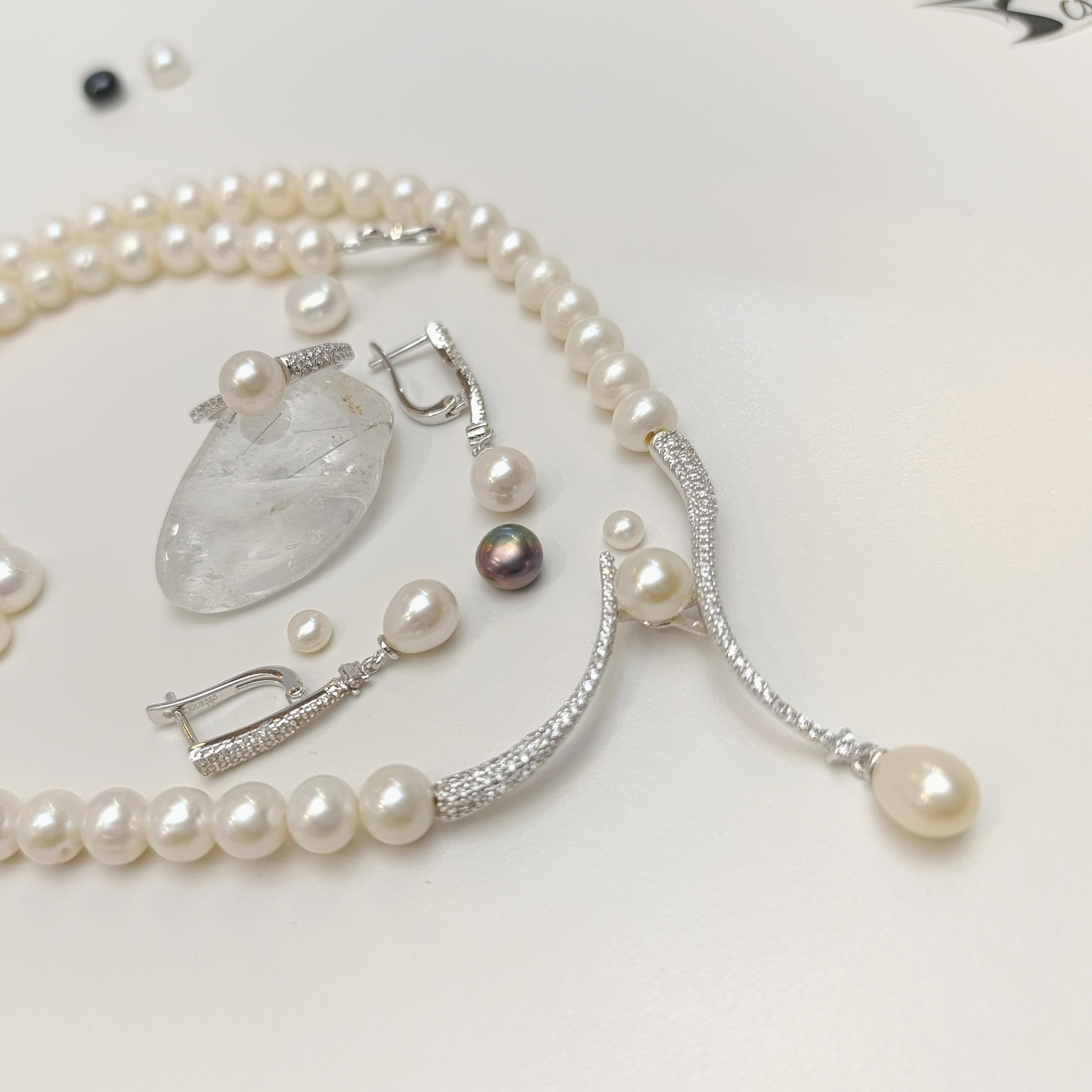 Gerçek İnci Taşlı Set Takım 14 Ayar Altın HD VİDEOLU