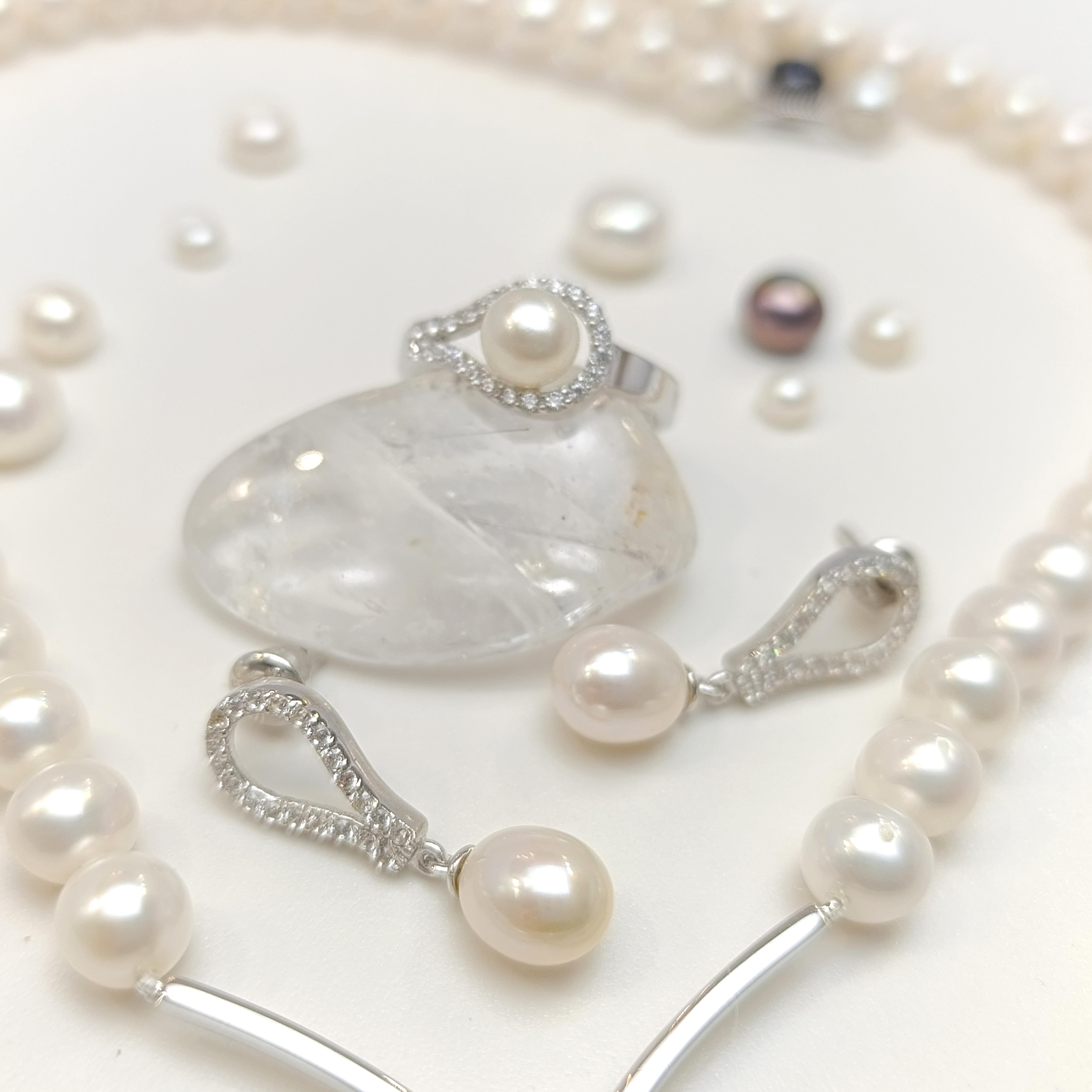 Gerçek İnci Taşlı Set Takım 14 Ayar Altın HD VİDEOLU