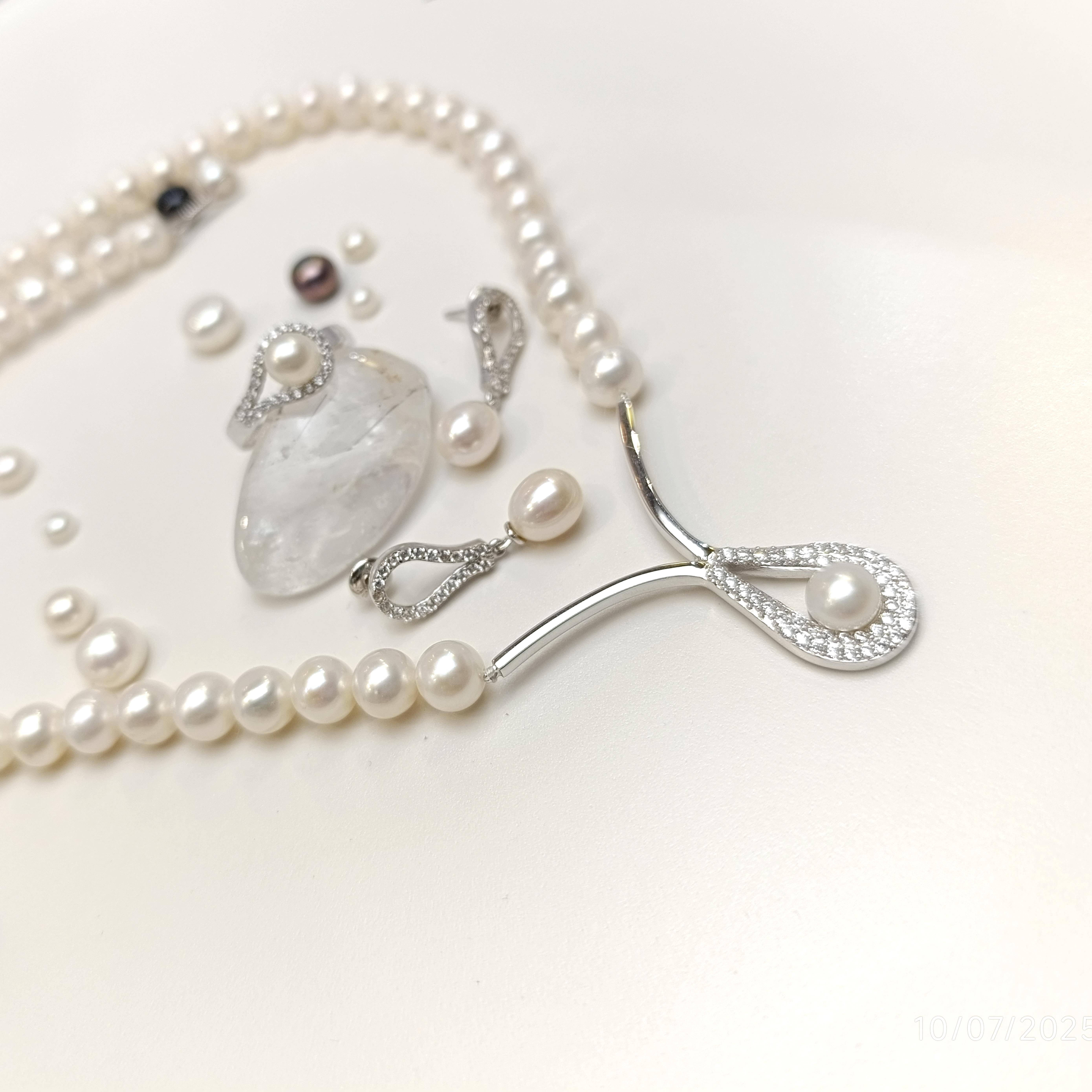 Gerçek İnci Taşlı Set Takım 14 Ayar Altın HD VİDEOLU