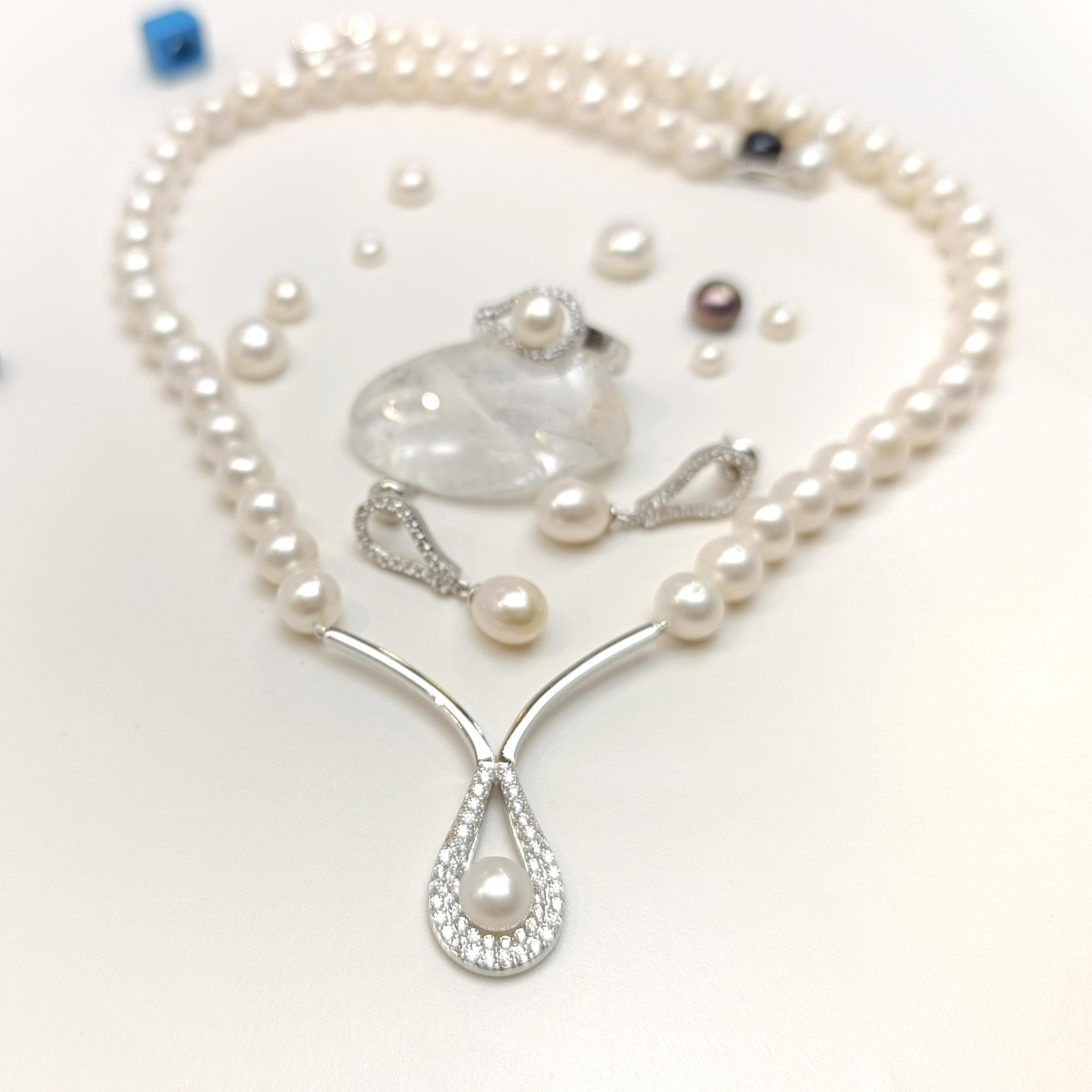 Gerçek İnci Taşlı Set Takım 14 Ayar Altın HD VİDEOLU