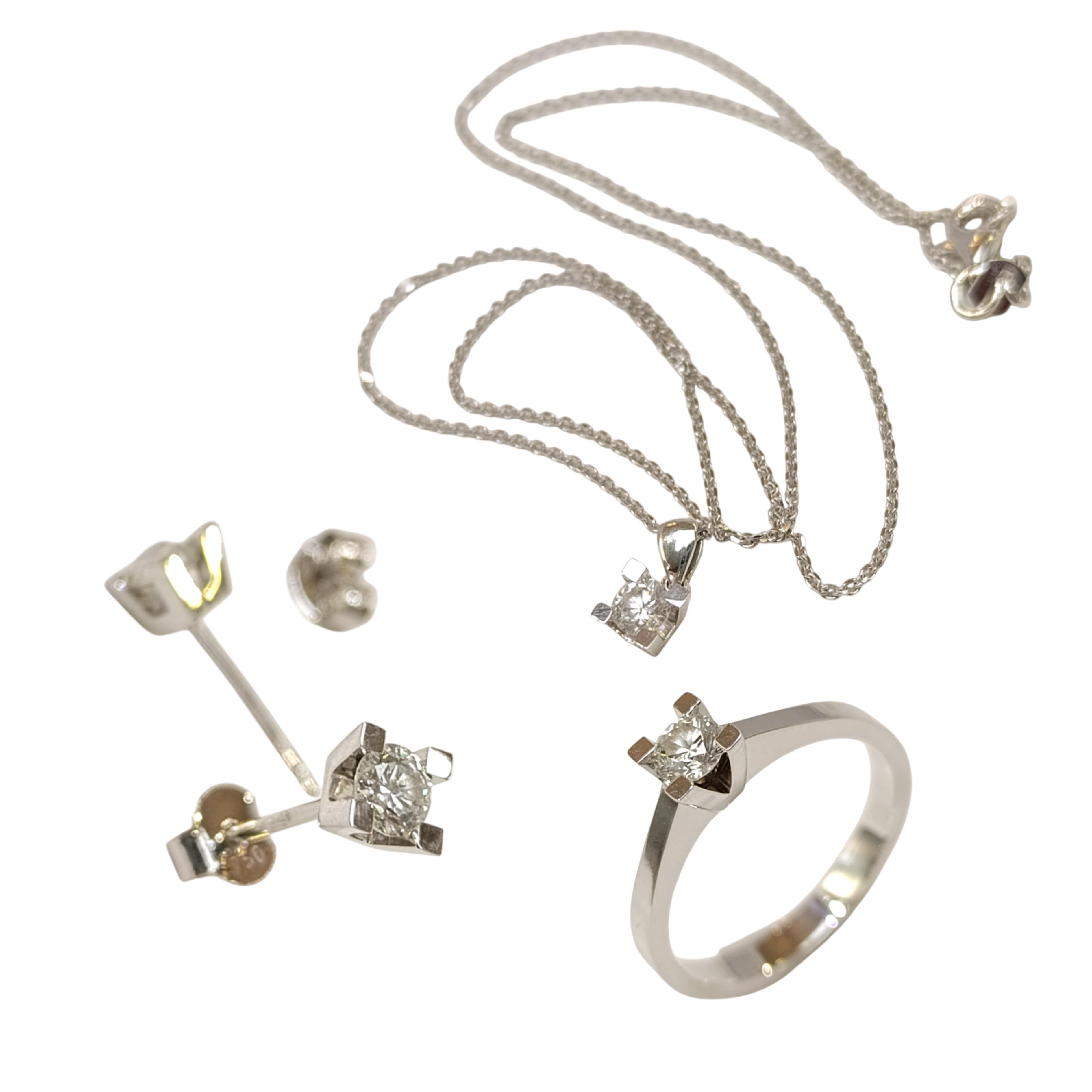 Pırlanta Tek Taş Set Takım 18 Ayar Altın HD Vİdeolu