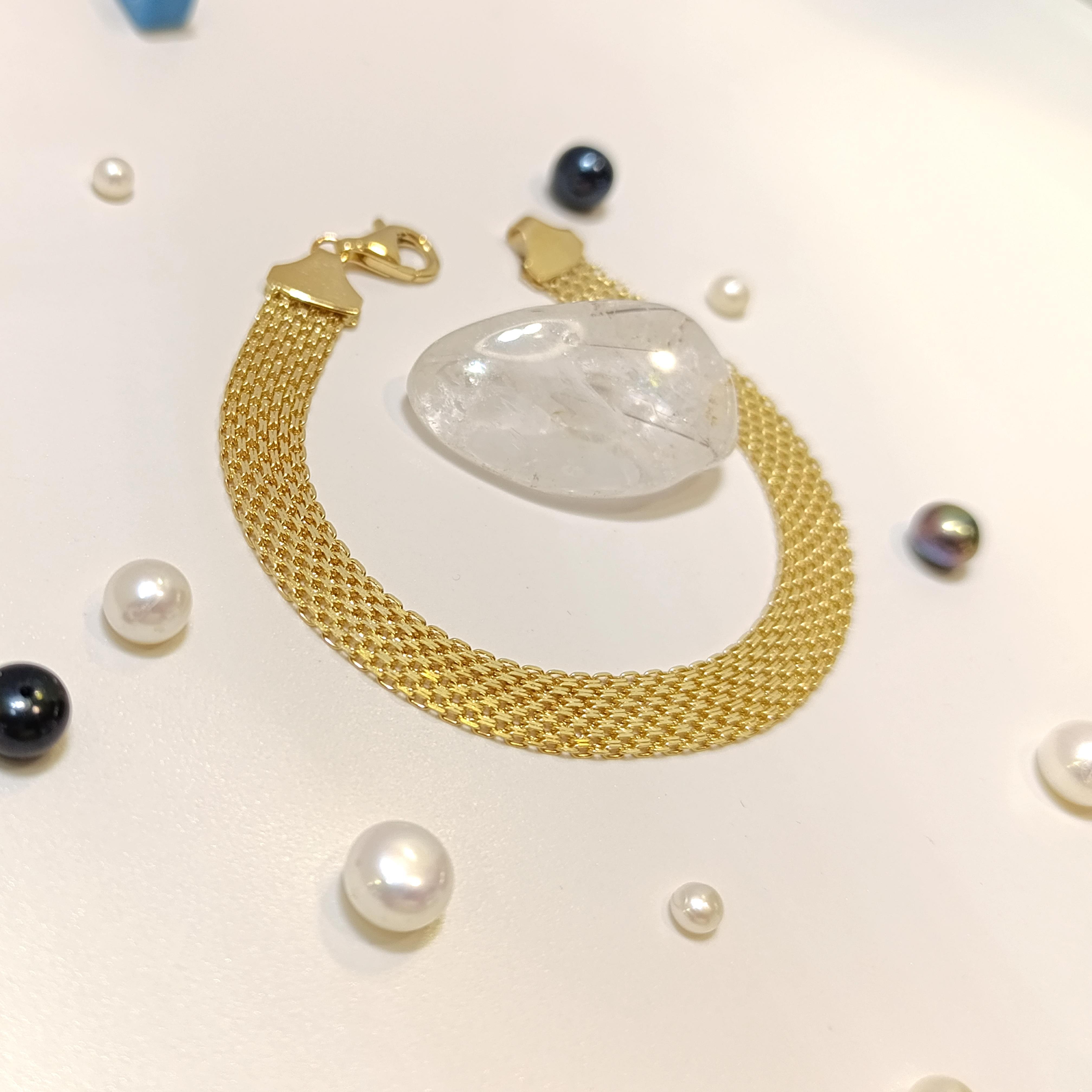 Bismark Hasır Bileklik Künye 14 Ayar Altın HD VİDEOLU