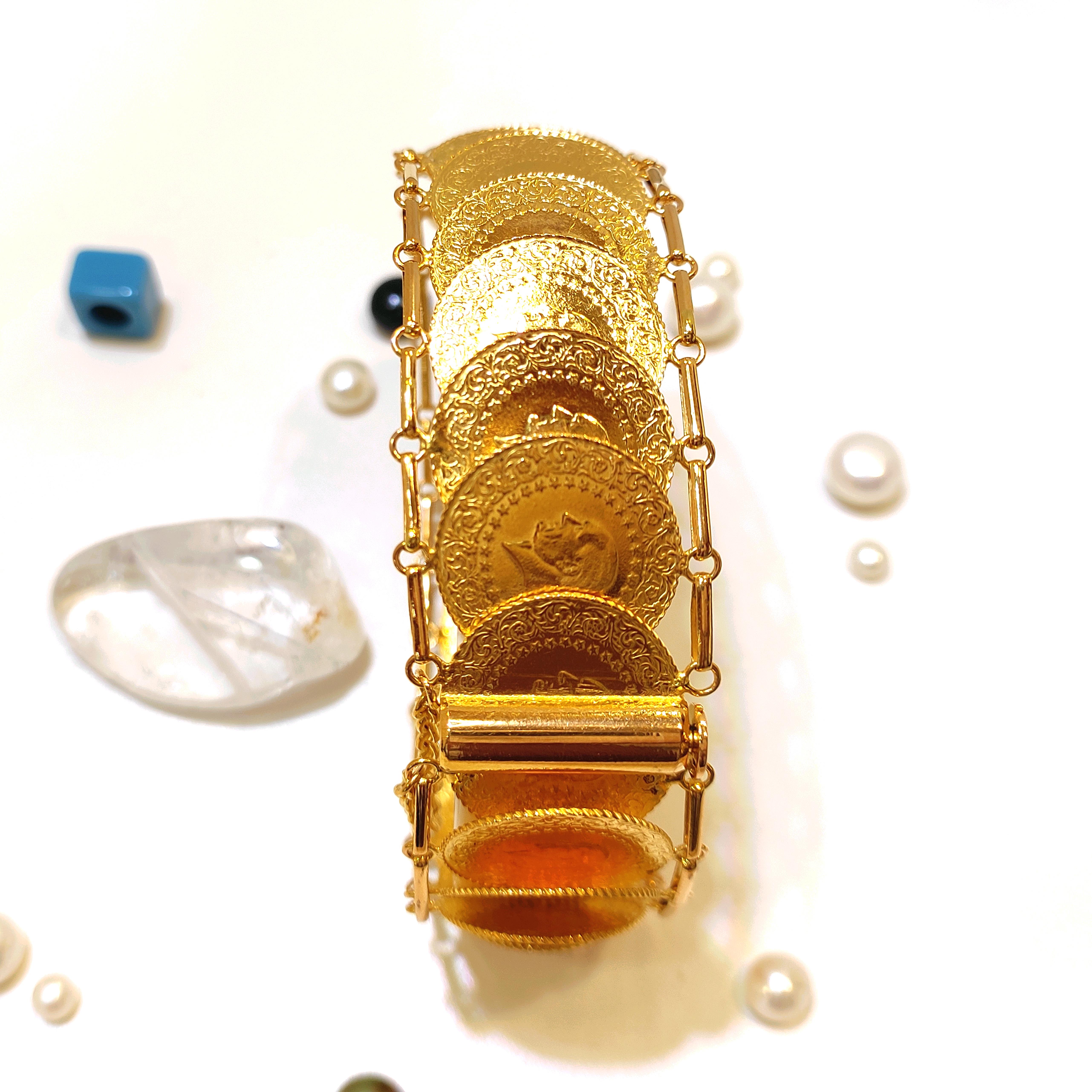 Çeyrek Altınlı Kaykay Bileklik Çeyrek 22 Ayar HD VİDEOLU