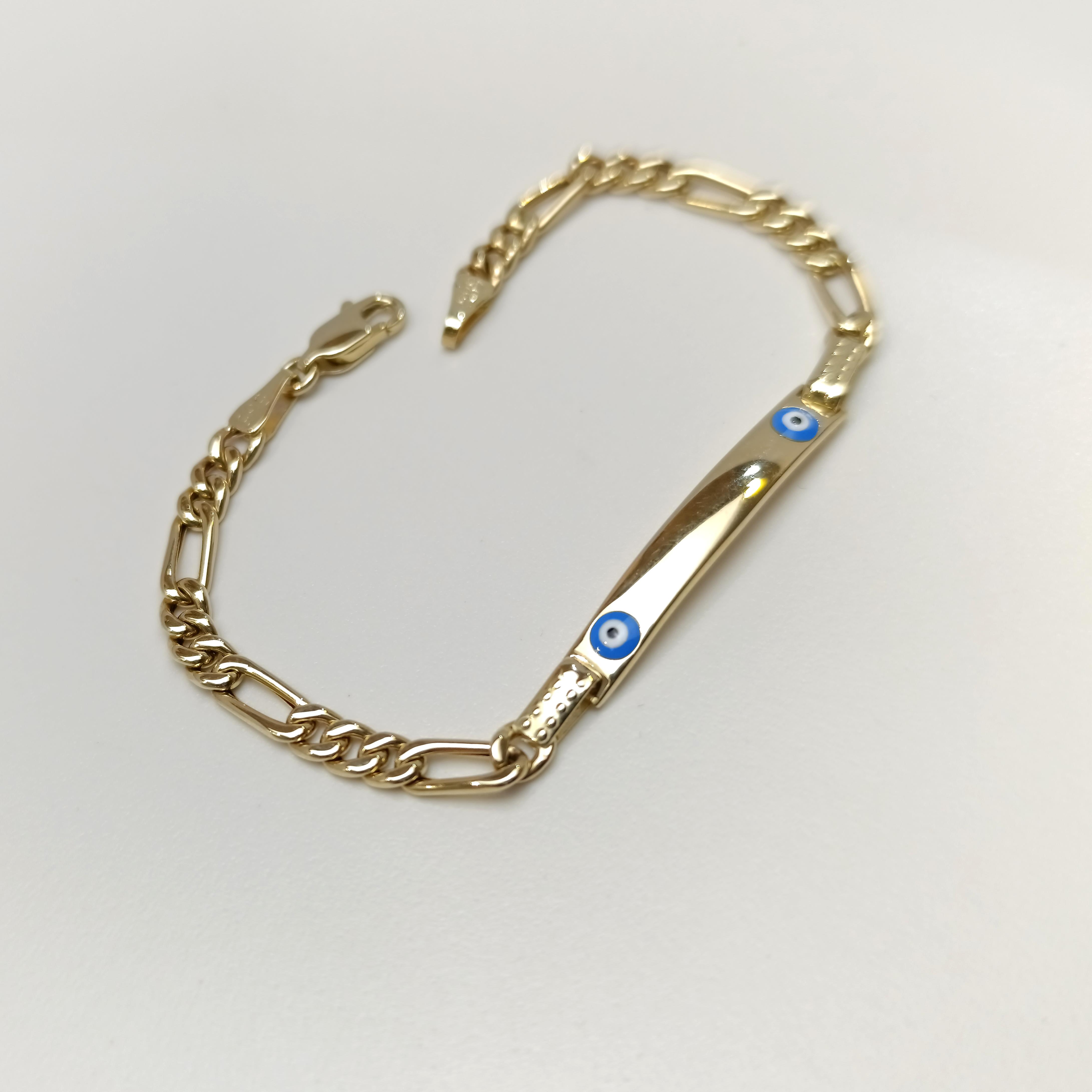 Çocuk İsim Yazılabilir Bileklik 14 Ayar Altın HD VİDEOLU