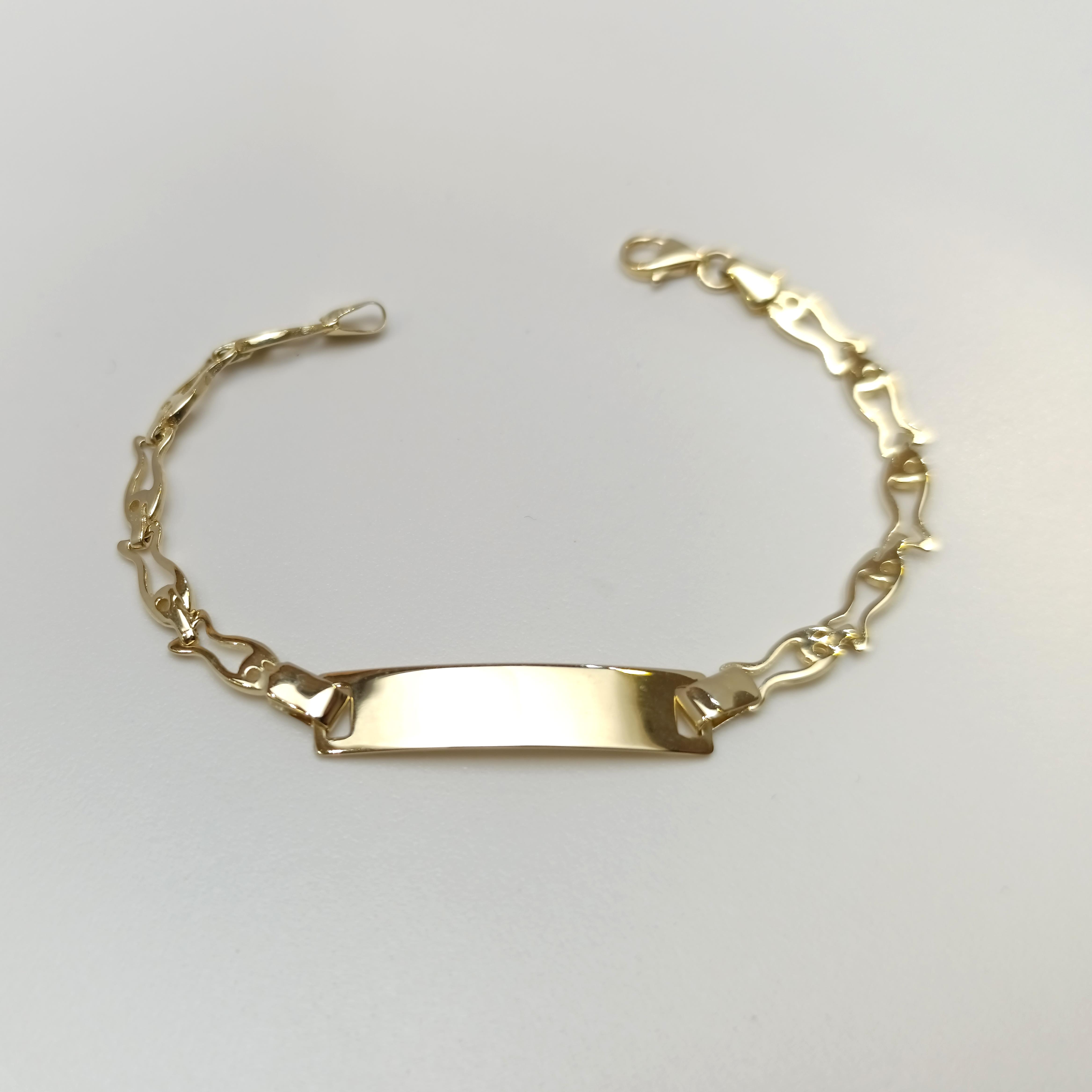 Çocuk İsim Yazılabilir Bileklik 14 Ayar Altın HD VİDEOLU