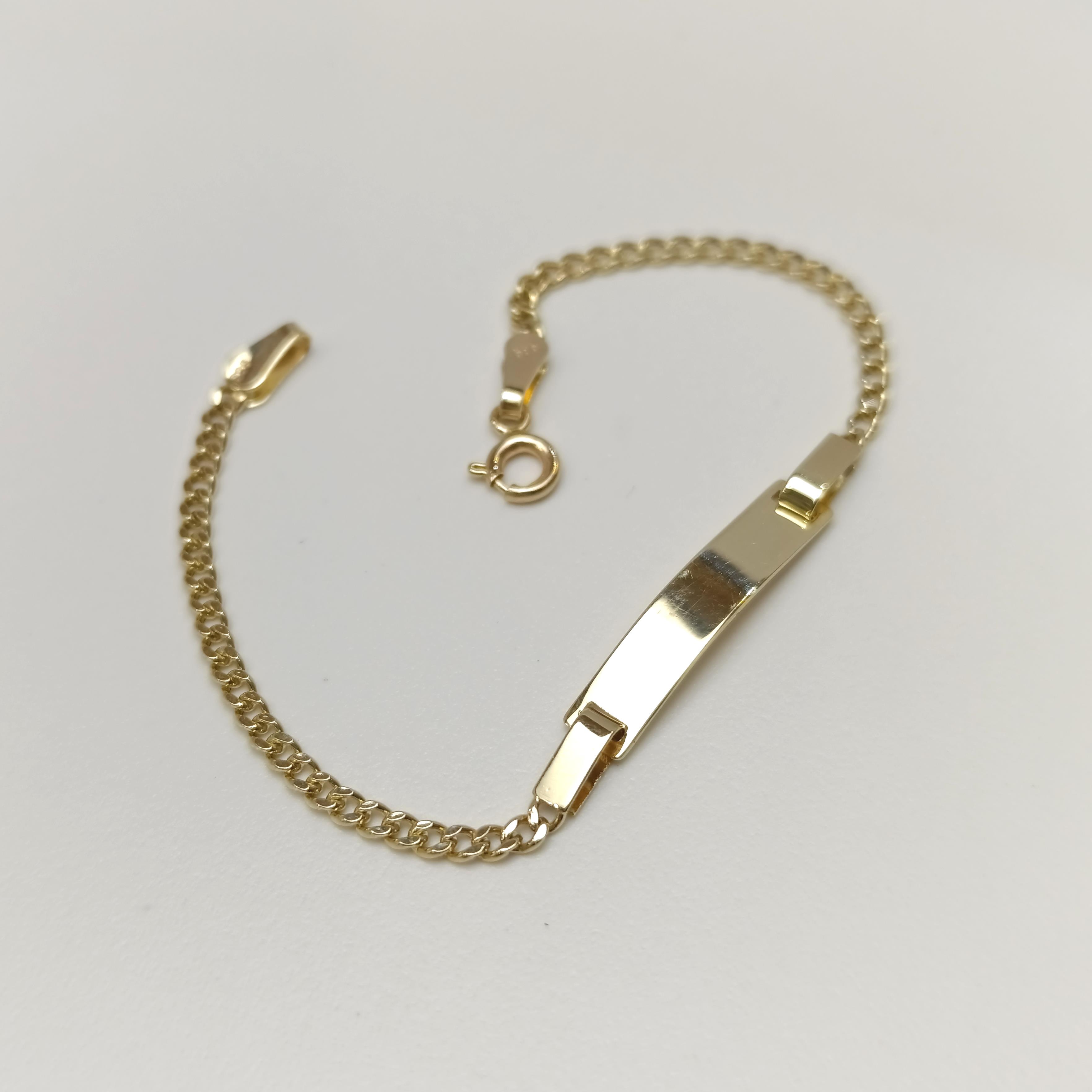 Çocuk İsim Yazılabilir Bileklik 14 Ayar Altın HD VİDEOLU