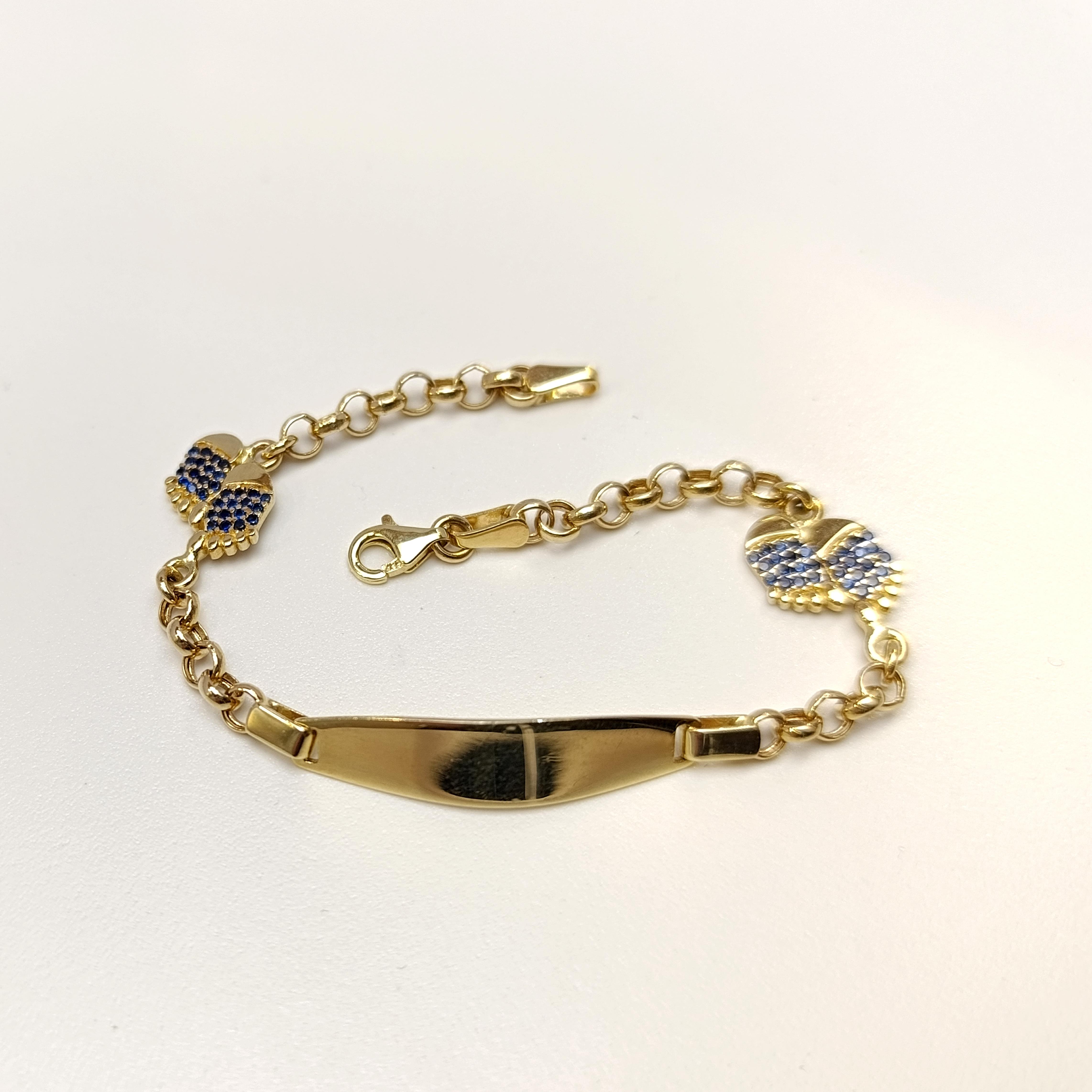 Çocuk İsim Yazılabilir Bileklik 14 Ayar Altın HD VİDEOLU