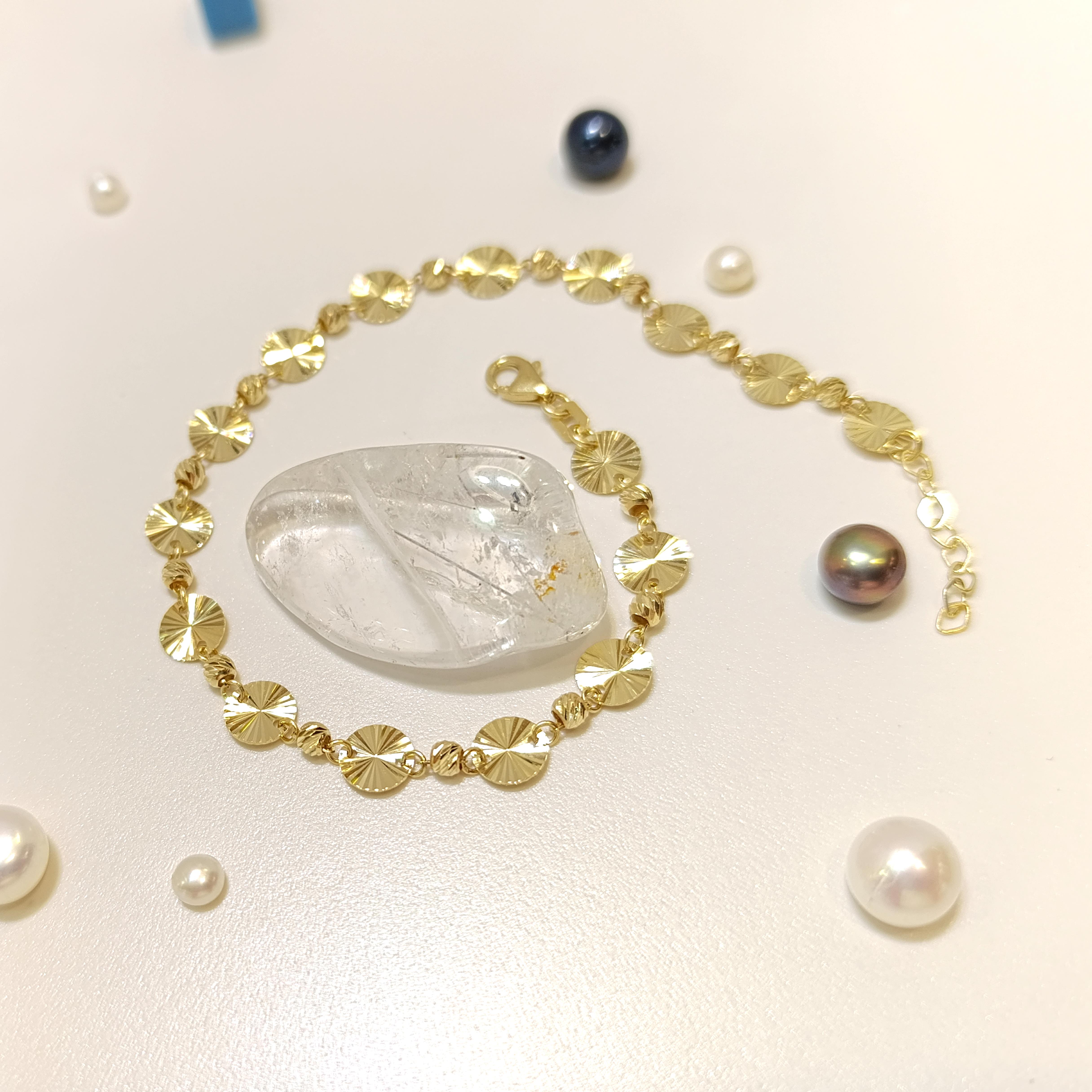 Dorika Toplu Kalemli Pullu Bileklik Künye 14 Ayar Altın HD VİDEOLU