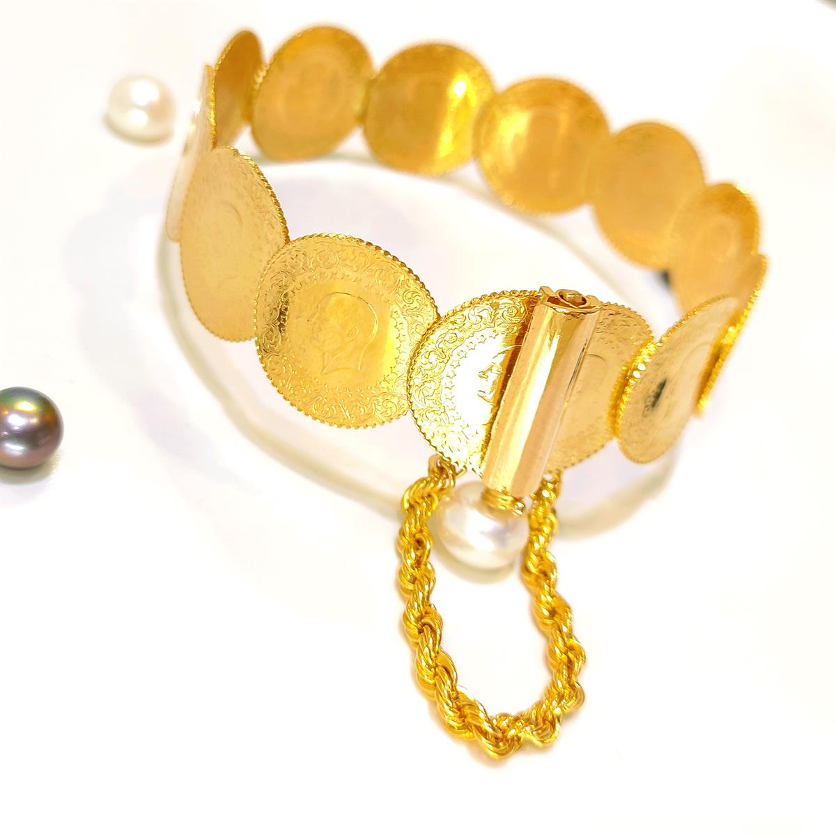 Kaykay Çeyrek Altınlı Kelepçe Bilezik 22 Ayar Altın HD VİDEOLU