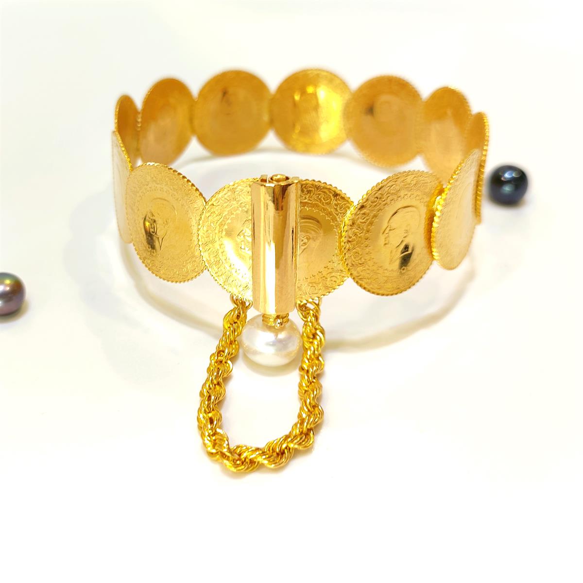 Kaykay Çeyrek Altınlı Kelepçe Bilezik 22 Ayar Altın HD VİDEOLU