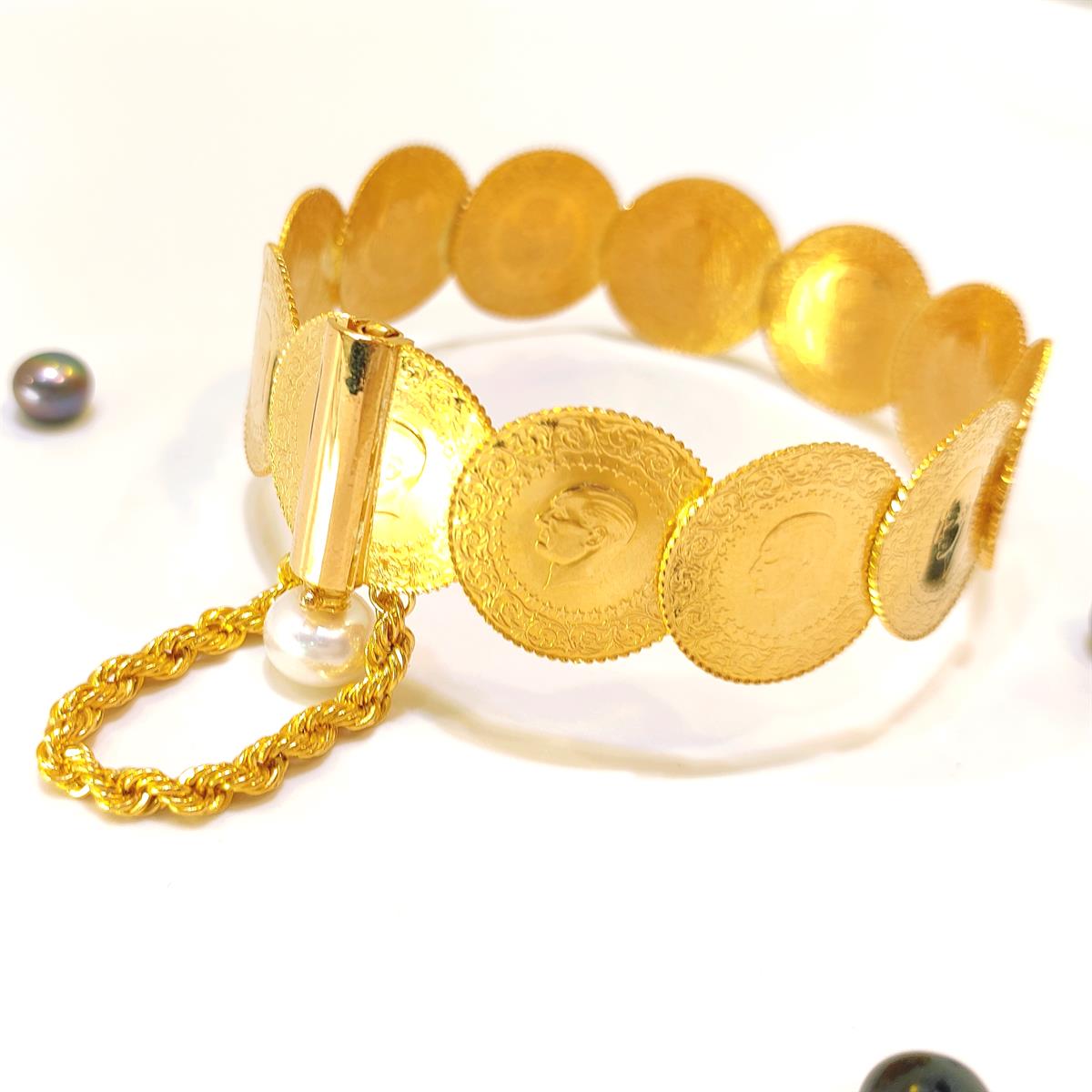 Kaykay Çeyrek Altınlı Kelepçe Bilezik 22 Ayar Altın HD VİDEOLU