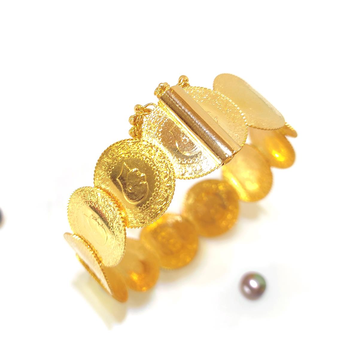 Kaykay Çeyrek Altınlı Kelepçe Bilezik 22 Ayar Altın HD VİDEOLU