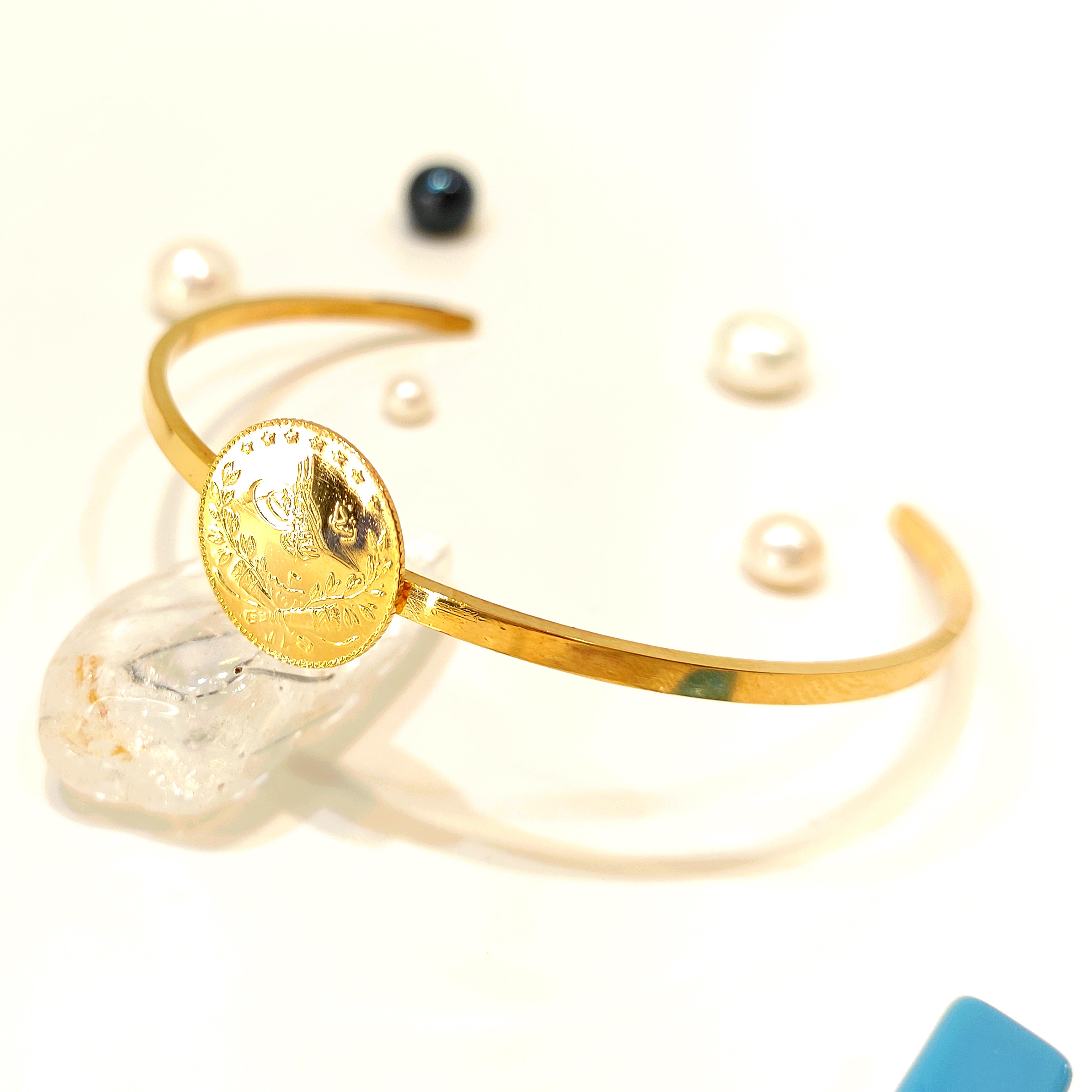 Modern Reşat Çeyrek Altınlı Kelepçe Bilezik 22 Ayar Altın HD VİDEOLU