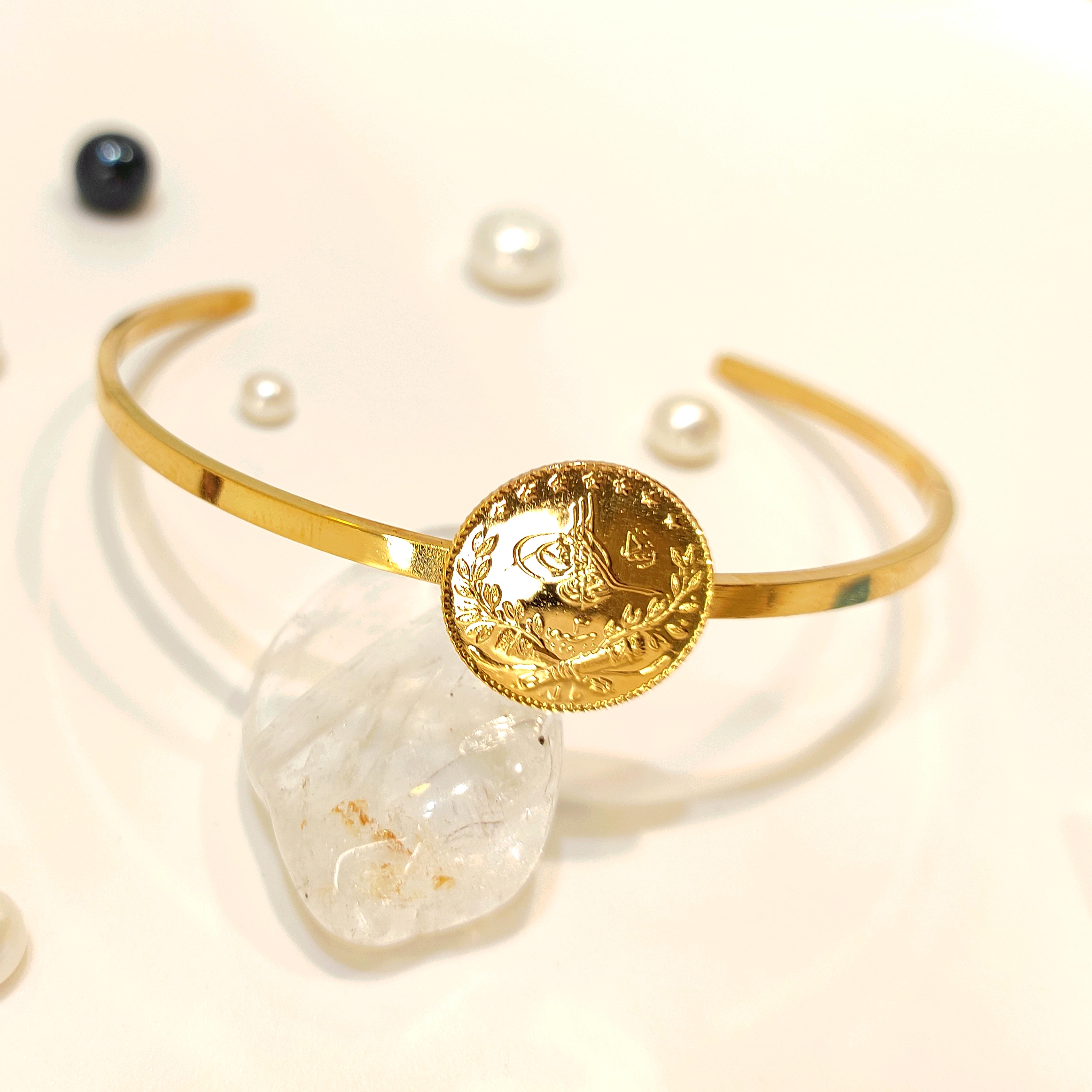 Modern Reşat Çeyrek Altınlı Kelepçe Bilezik 22 Ayar Altın HD VİDEOLU