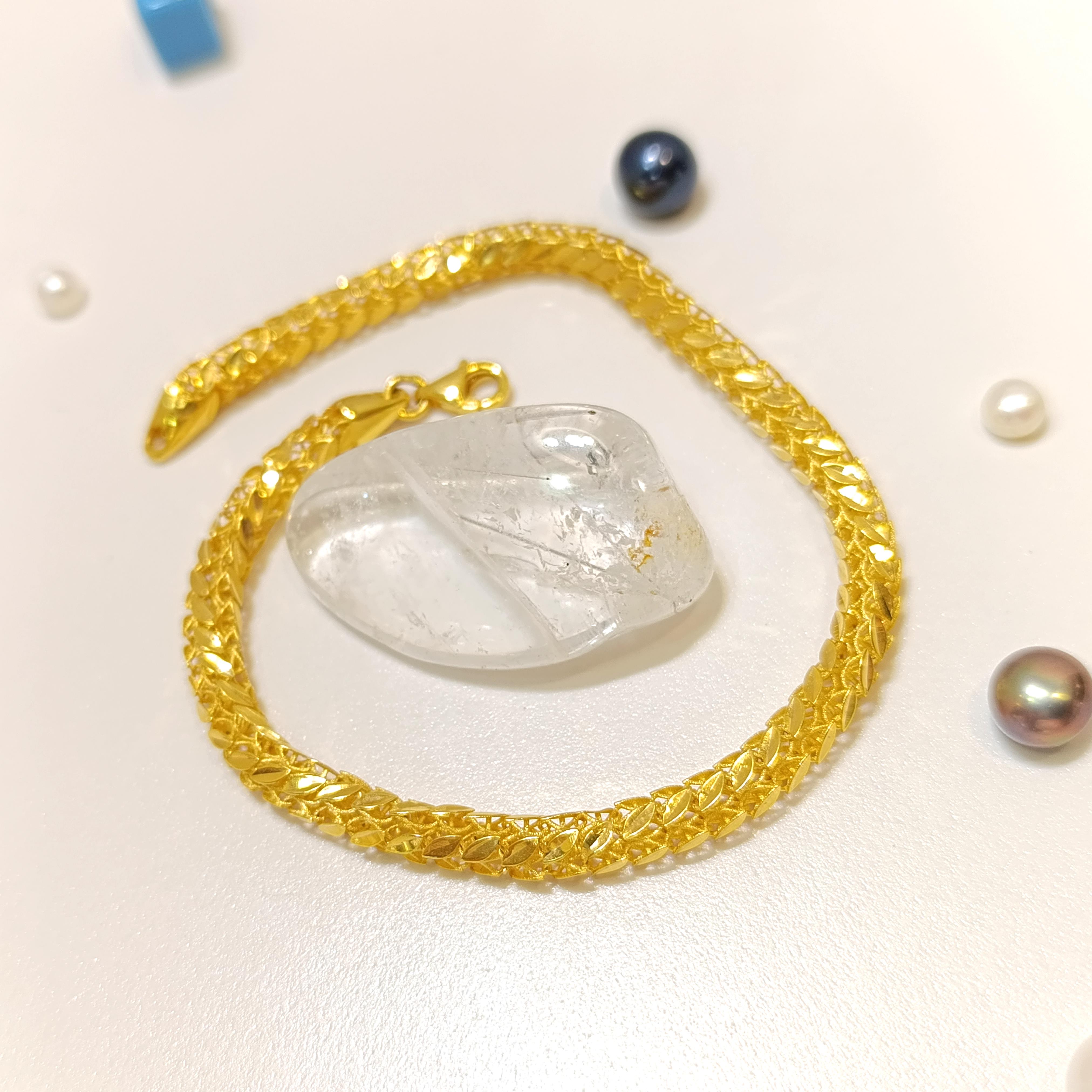 Pullu Bileklik Künye 14 Ayar Altın HD VİDEOLU