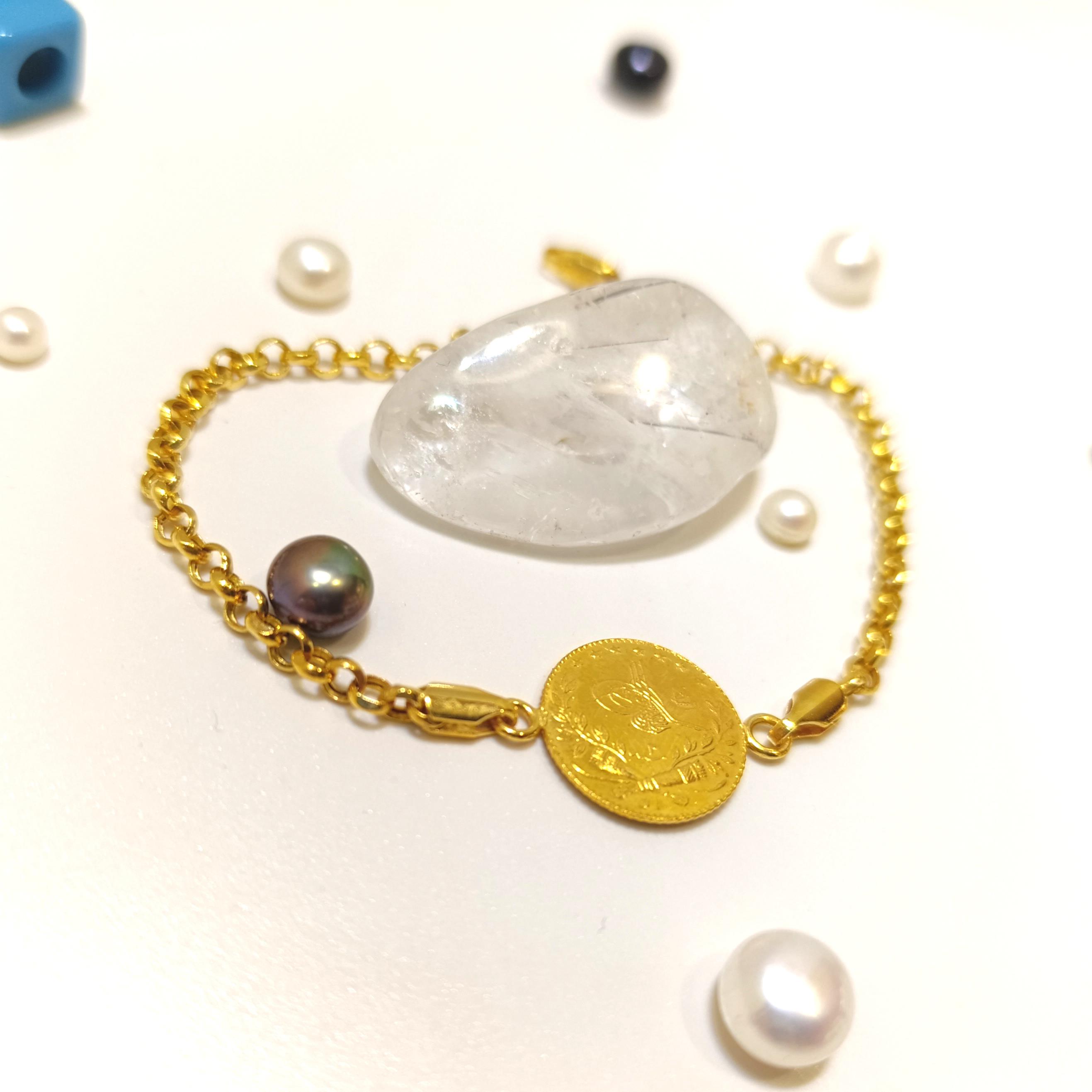 Reşat Çeyrek Altınlı Bileklik 22 Ayar ve Zincir 14 Ayar Altın HD VİDEOLU