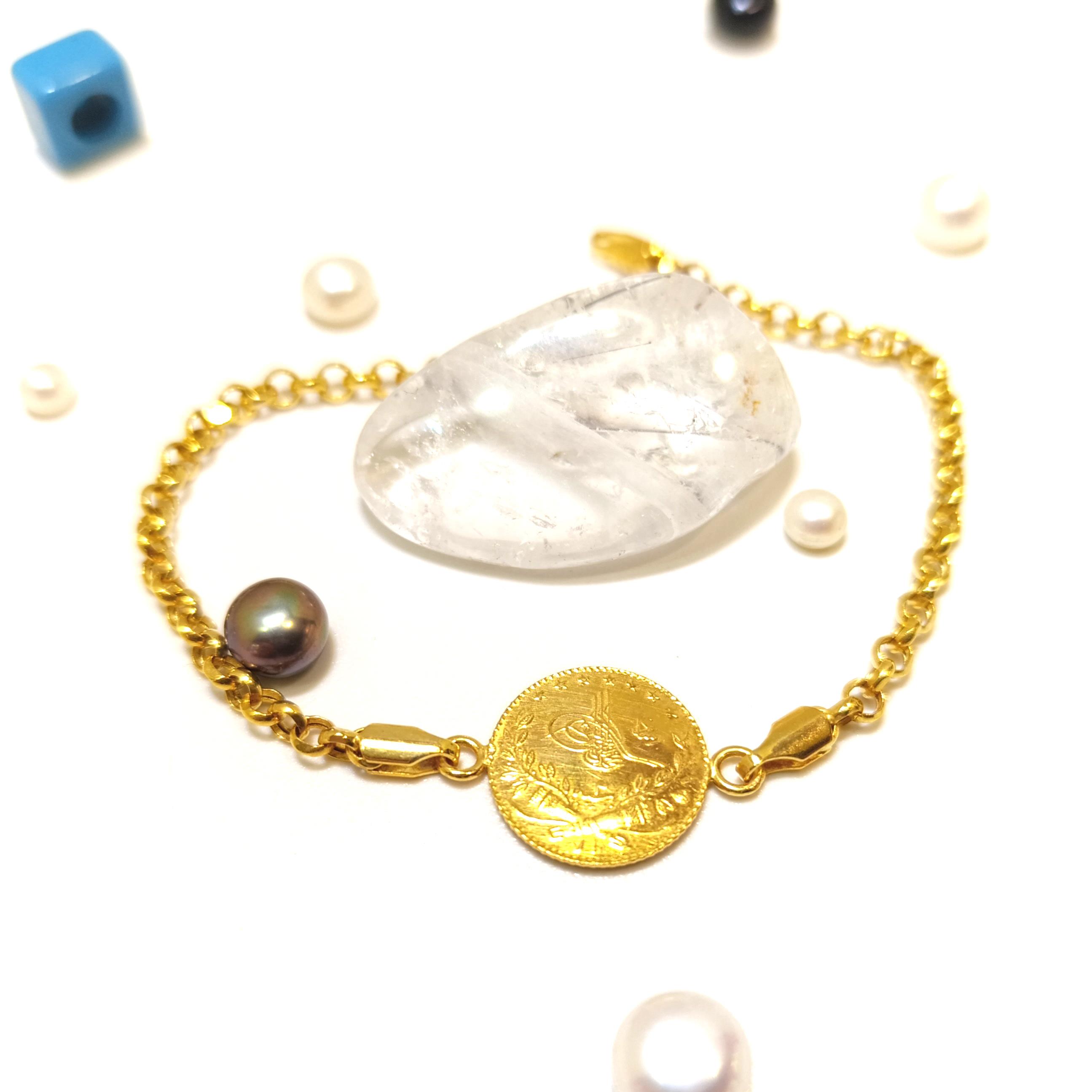 Reşat Çeyrek Altınlı Bileklik 22 Ayar ve Zincir 14 Ayar Altın HD VİDEOLU