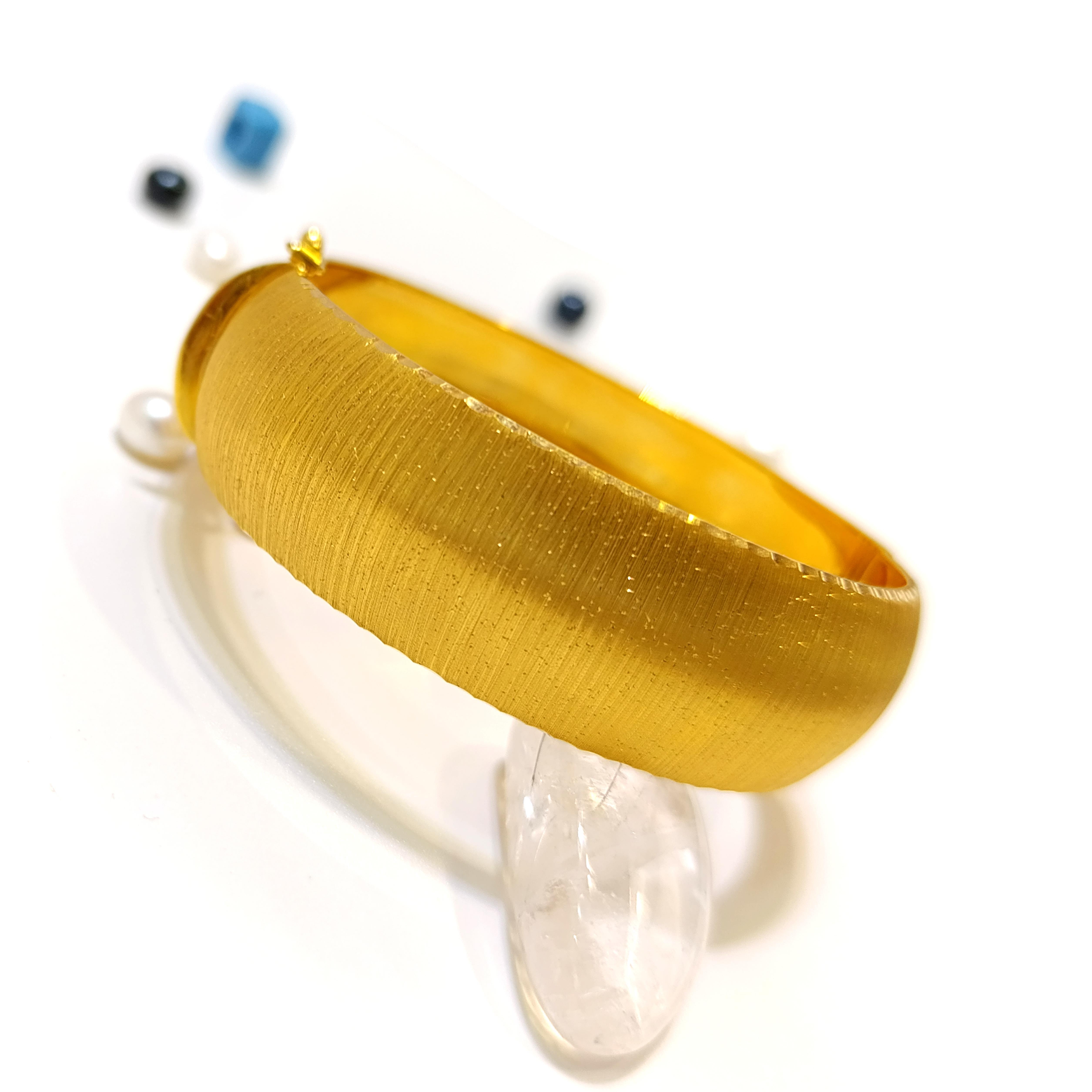 Zımparalı Kelepçe Bileklik 22 Ayar Altın HD VİDEOLU