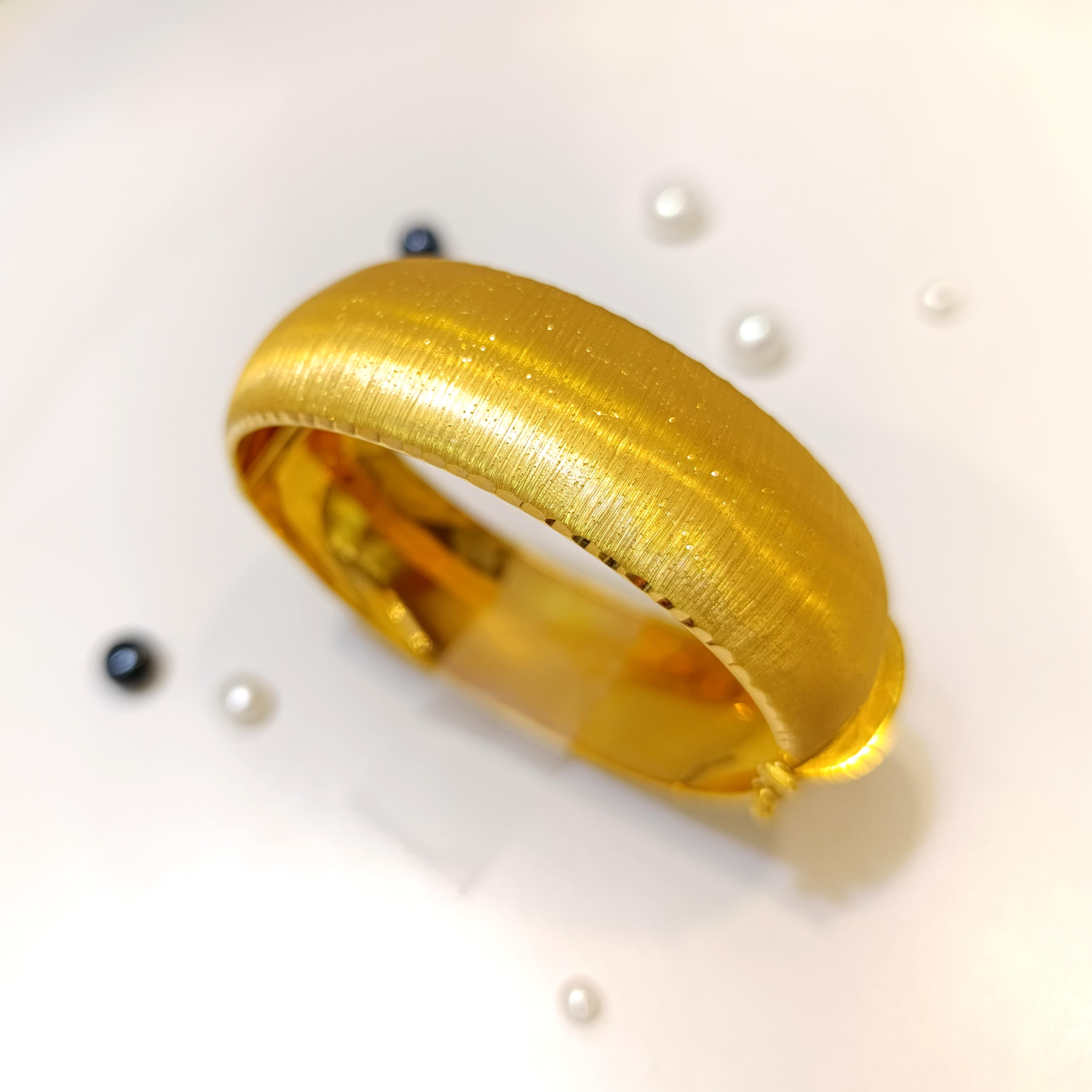 Zımparalı Kelepçe Bileklik 22 Ayar Altın HD VİDEOLU