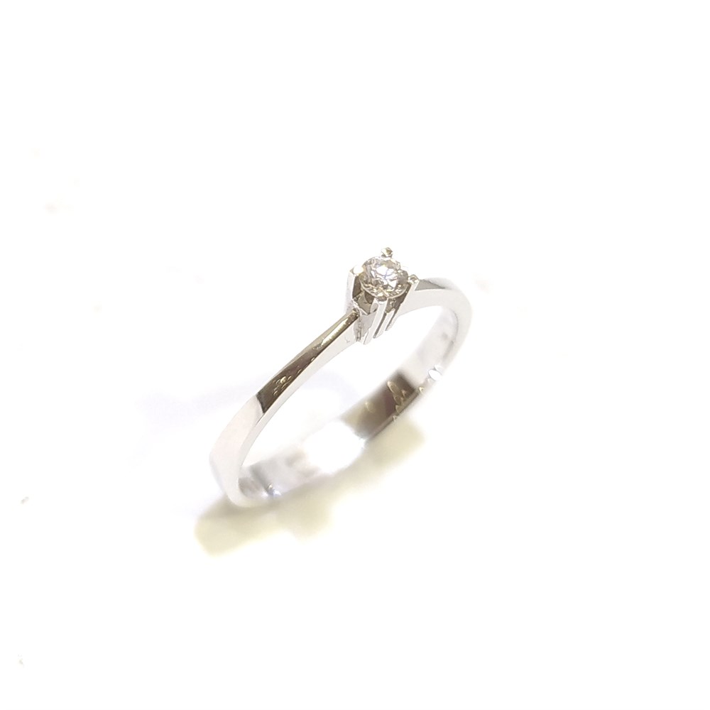 0.07ct H VS Pırlanta Tek TAş Yüzük 18 Ayar Altın