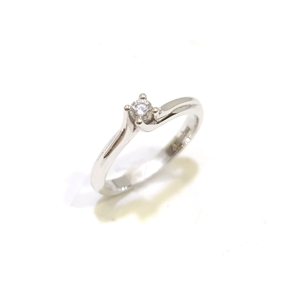 0.10ct H VS1 Pırlanta Tek TAş Yüzük 18 Ayar Altın