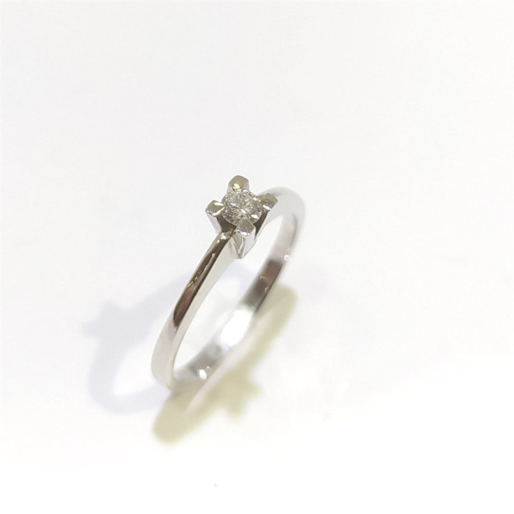 0.12ct H VS Pırlanta Tek TAş Yüzük 18 ayar Altın