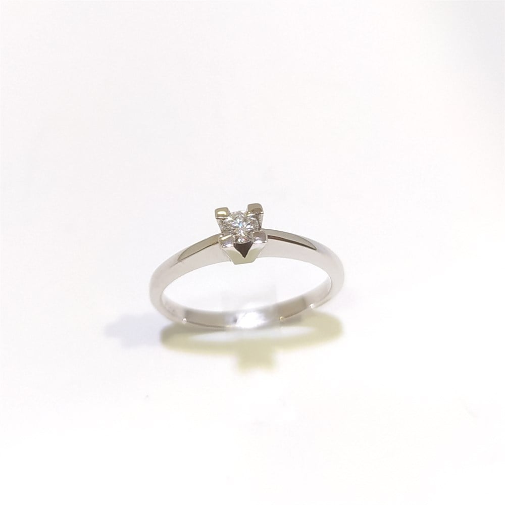 0.12ct H VS Pırlanta Tek TAş Yüzük 18 ayar Altın