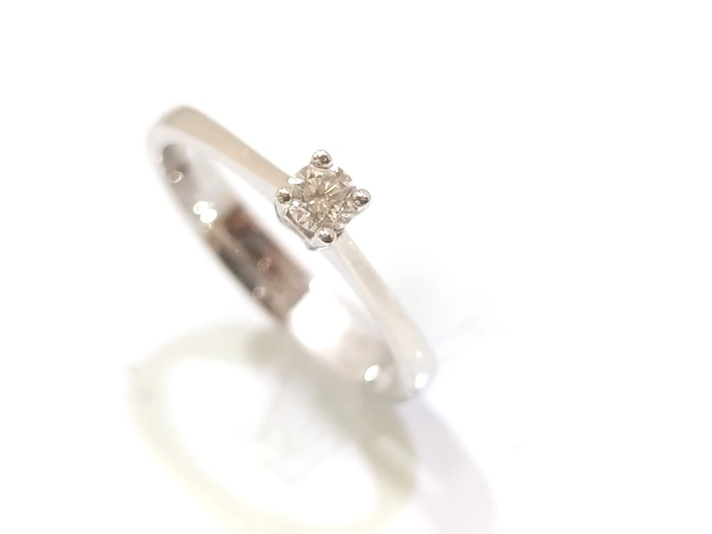 0.13ct H VS1 Pırlanta Tek TAş Yüzük 18 ayar Altın