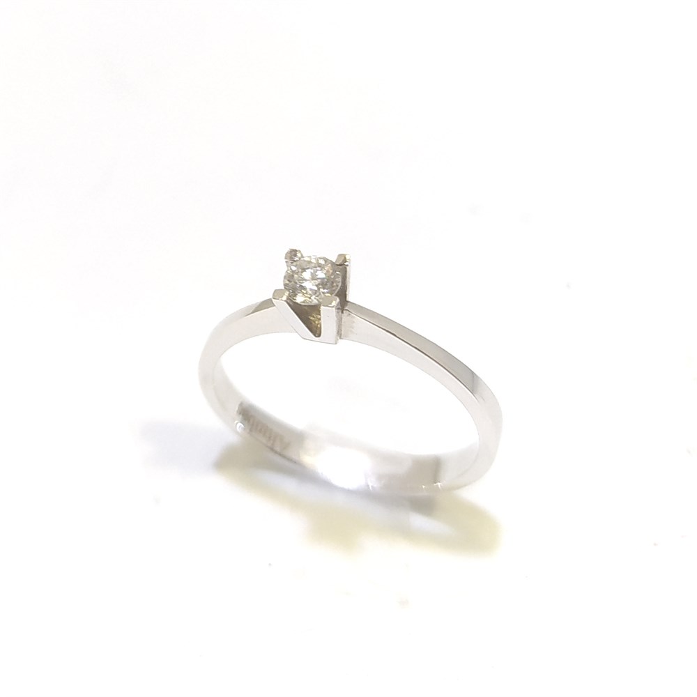 0.13ct H VS1 Pırlanta Tek TAş Yüzük 18 Ayar Altın