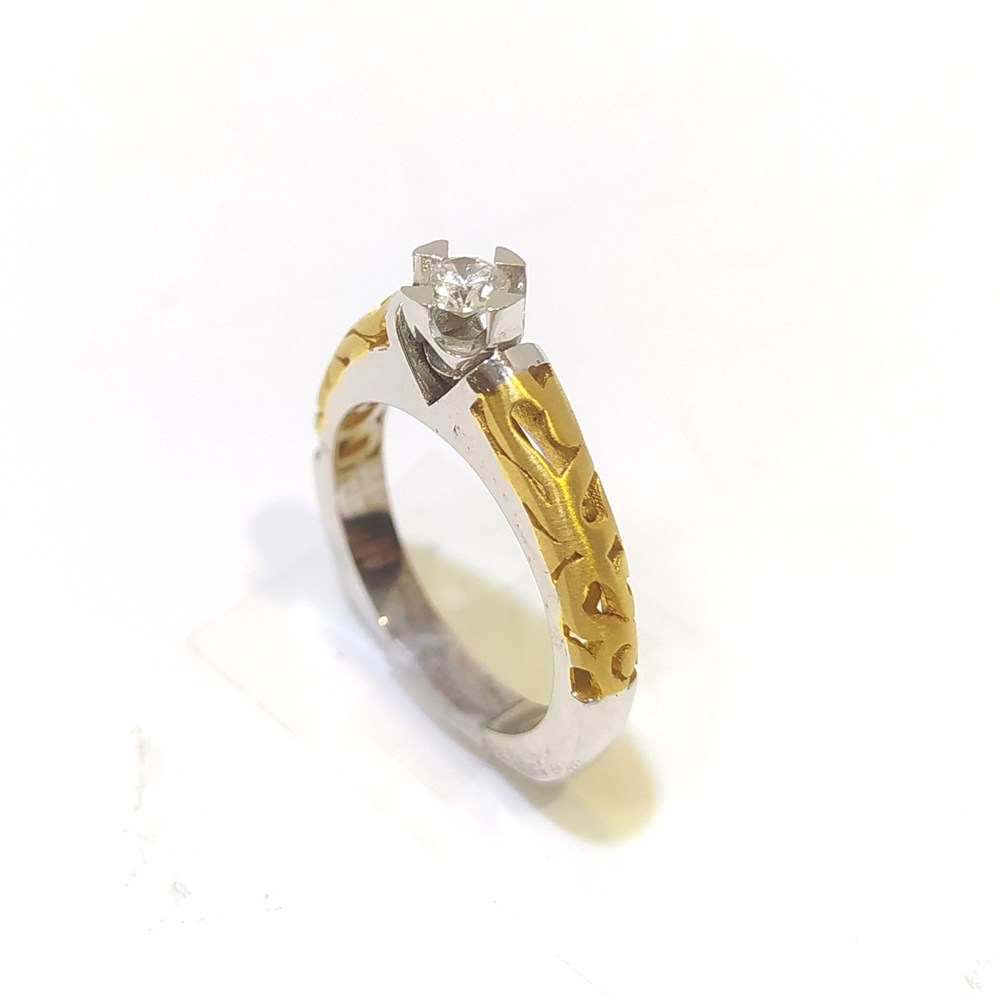 0.23ct H VS Pırlanta Tek TAş Yüzük 8 Ayar Altın