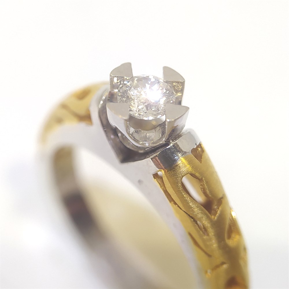 0.23ct H VS Pırlanta Tek TAş Yüzük 8 Ayar Altın