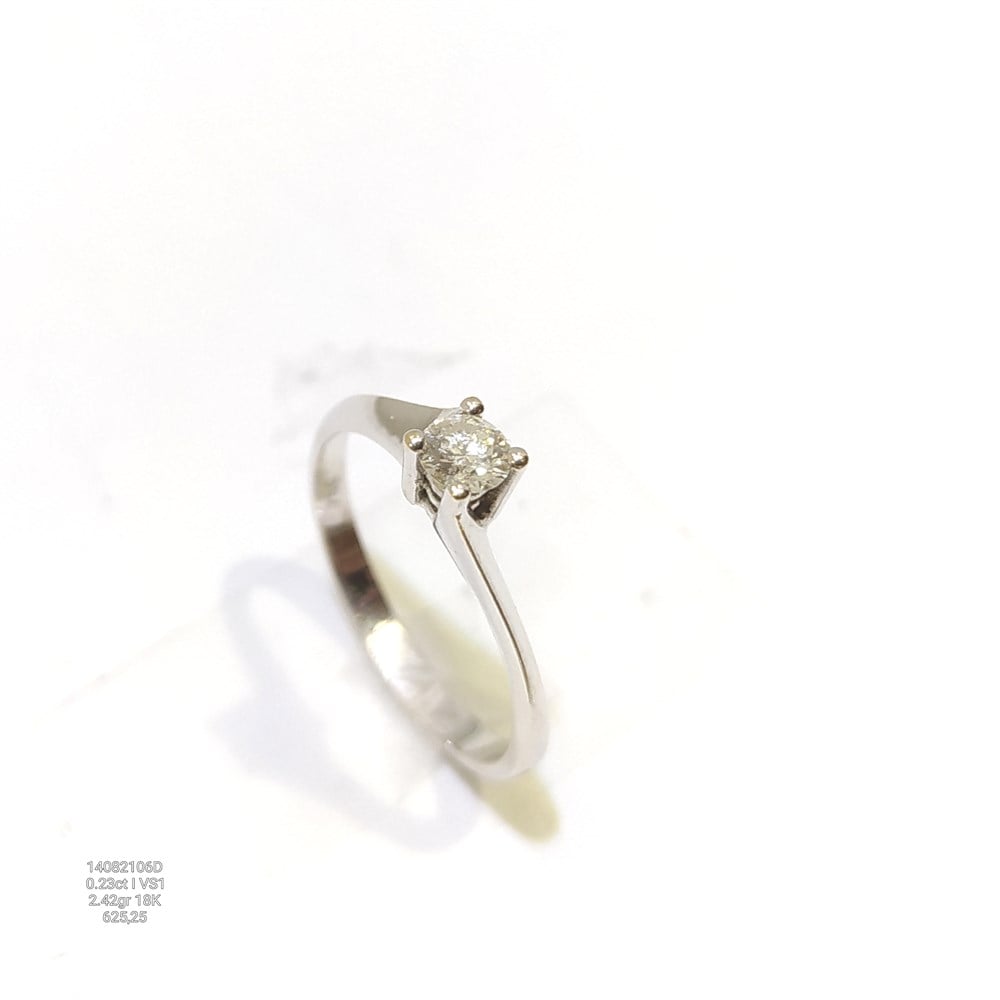 0.23ct H VS1 Pırlanta Tek TAş Yüzük 18 Ayar Altın