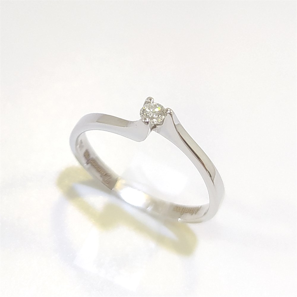 0.09ct I Color Pırlanta Tek TAş Yüzük 18 Ayar Altın