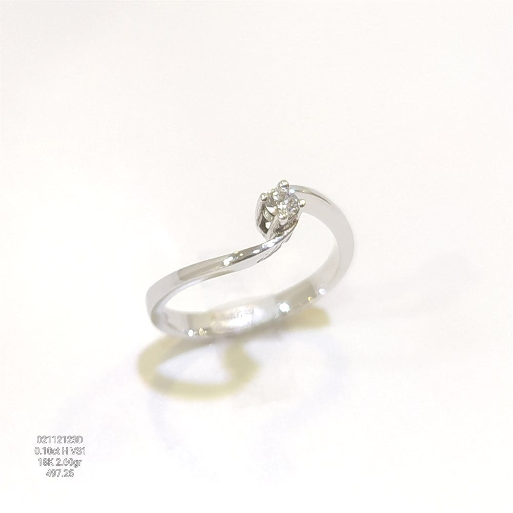 0.10ct H Color Pırlanta Tek TAş Yüzük 18 Ayar Altın