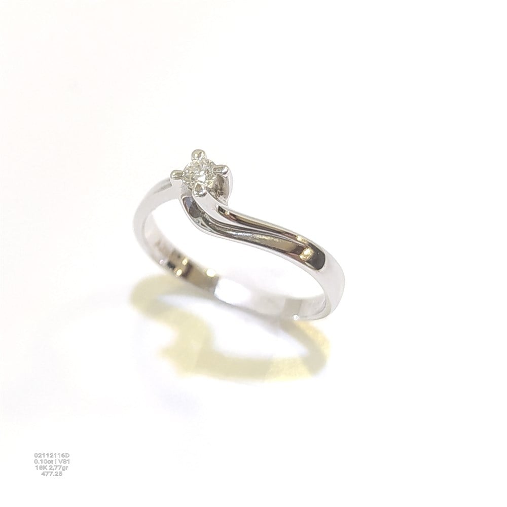 0.10ct I Color Pırlanta Tek TAş Yüzük 18 Ayar Altın