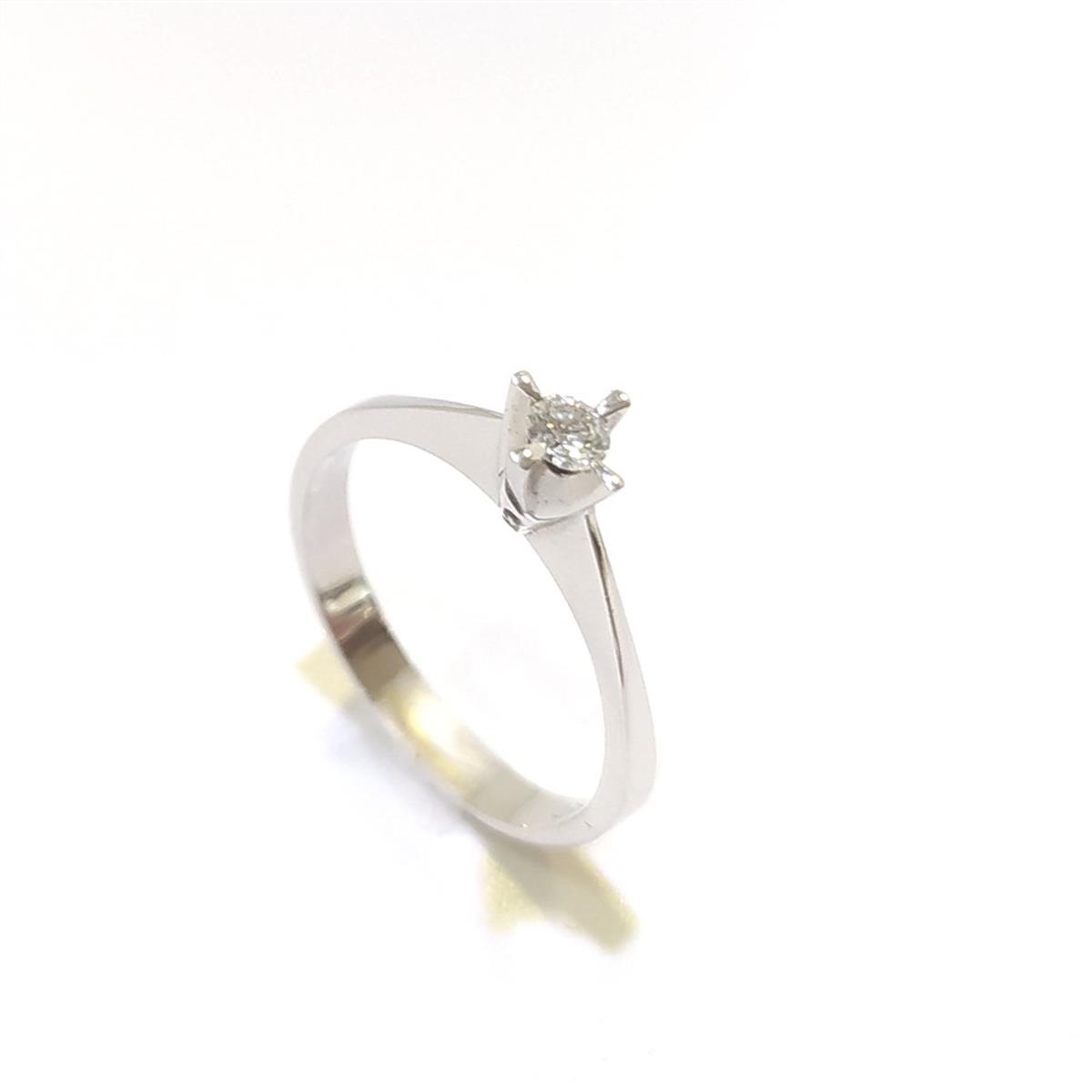 0.11ct H Color Pırlanta Tek TAş Yüzük 18 Ayar Altın