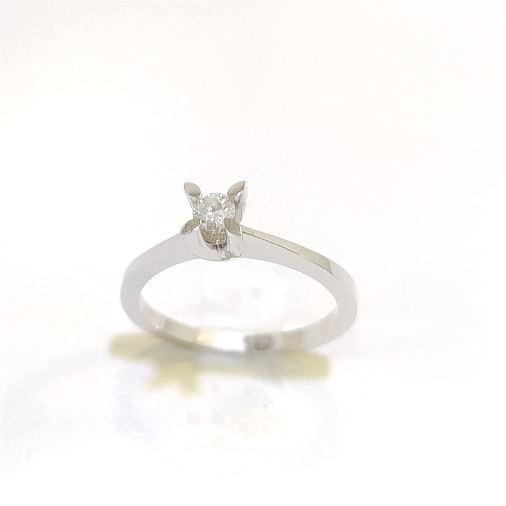 0.12ct H Color Pırlanta Tek TAş Yüzük 14 Ayar Altın