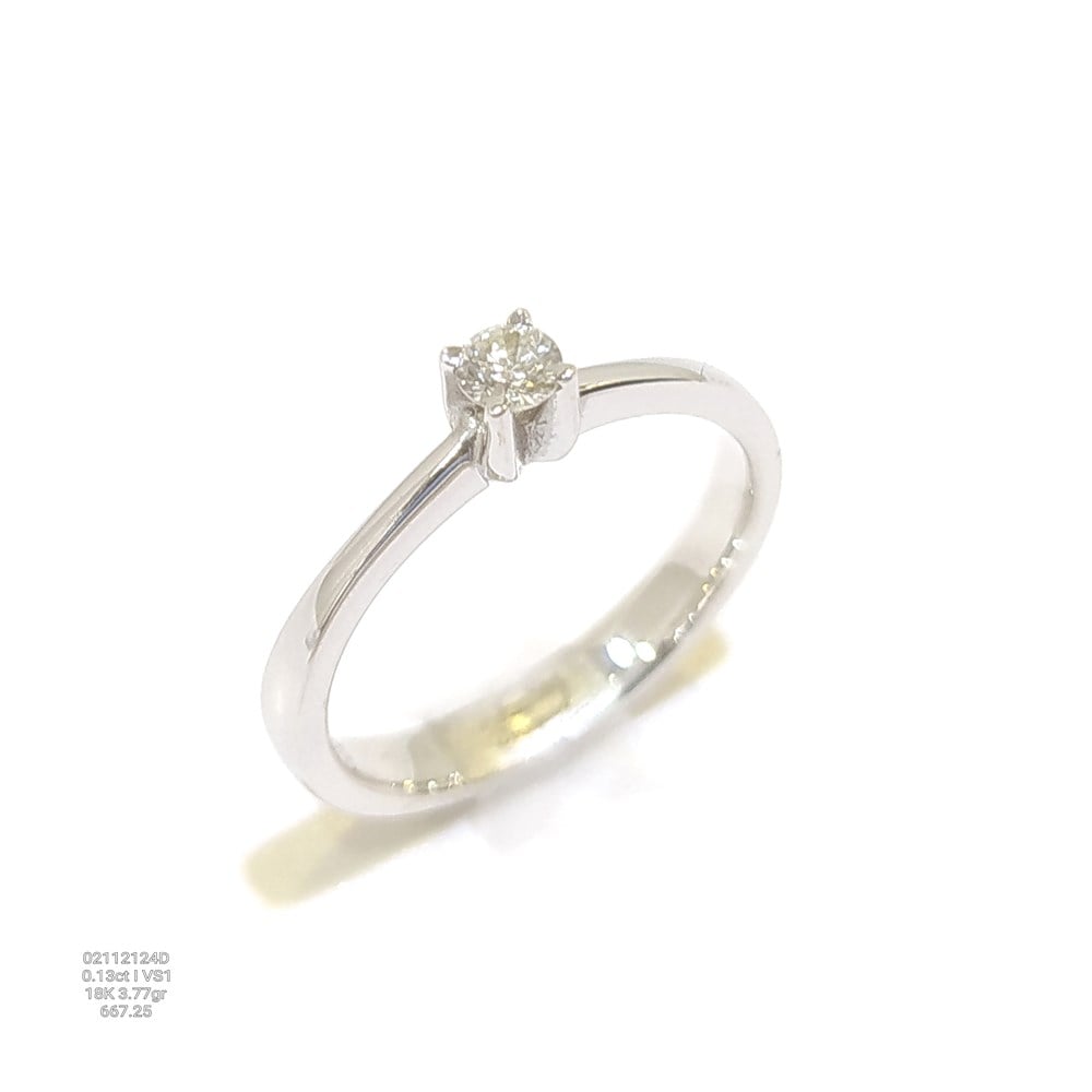 0.13ct I Color Pırlanta Tek TAş Yüzük 18 Ayar Altın