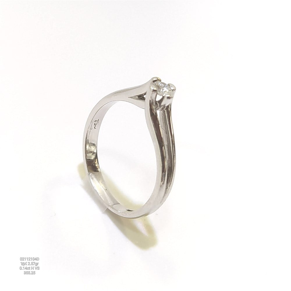 0.14ct H Color Pırlanta Tek TAş Yüzük 18 Ayar Altın